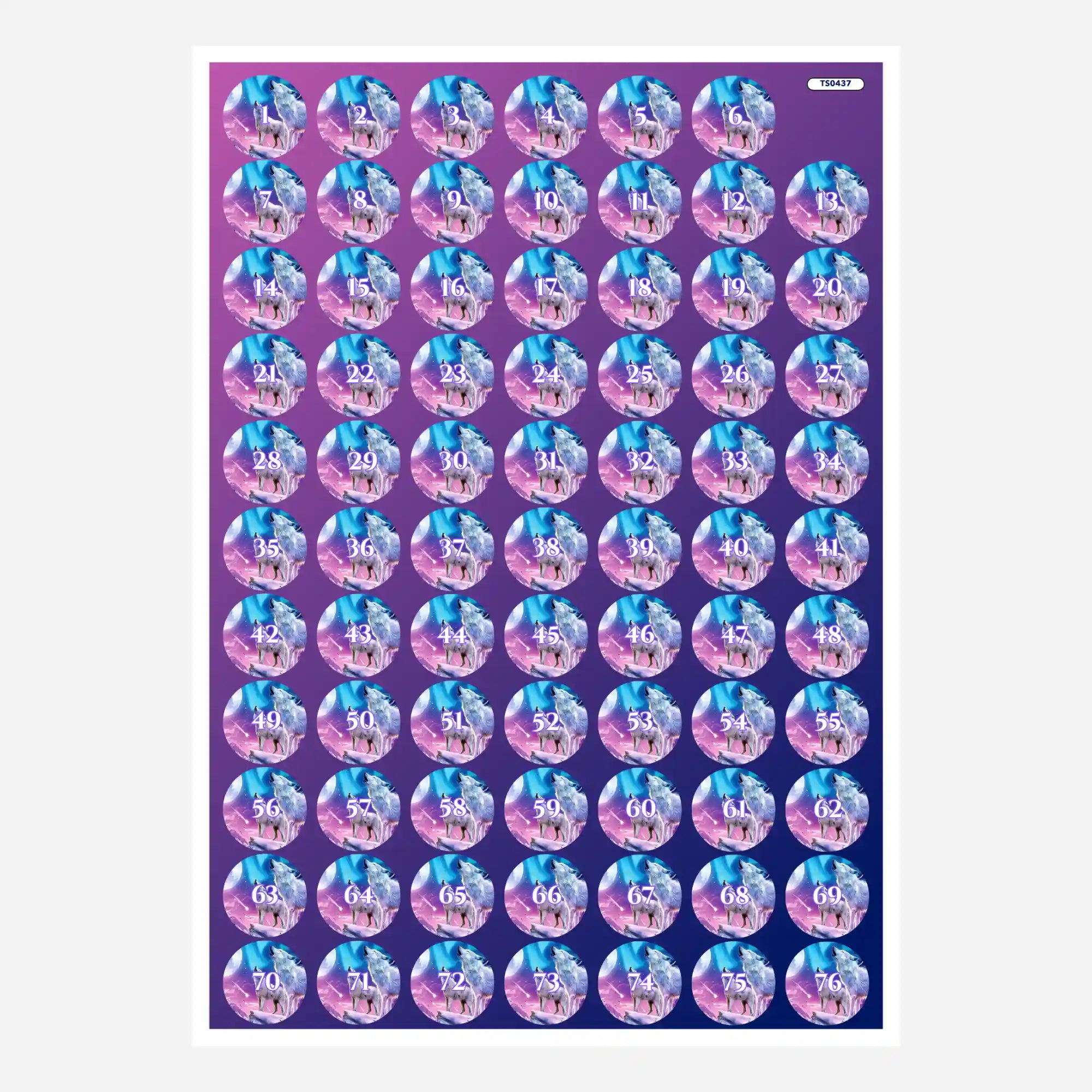 Döschenaufkleber - Weiße Wölfe im Winterland