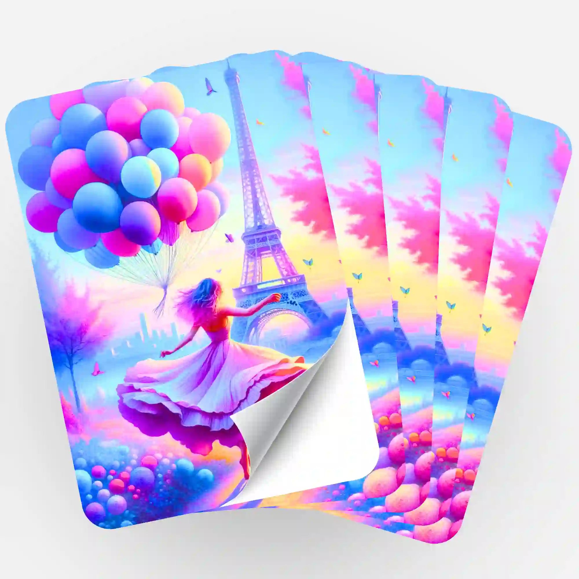 Aufkleber 5er-Set - Verträumtes Paris