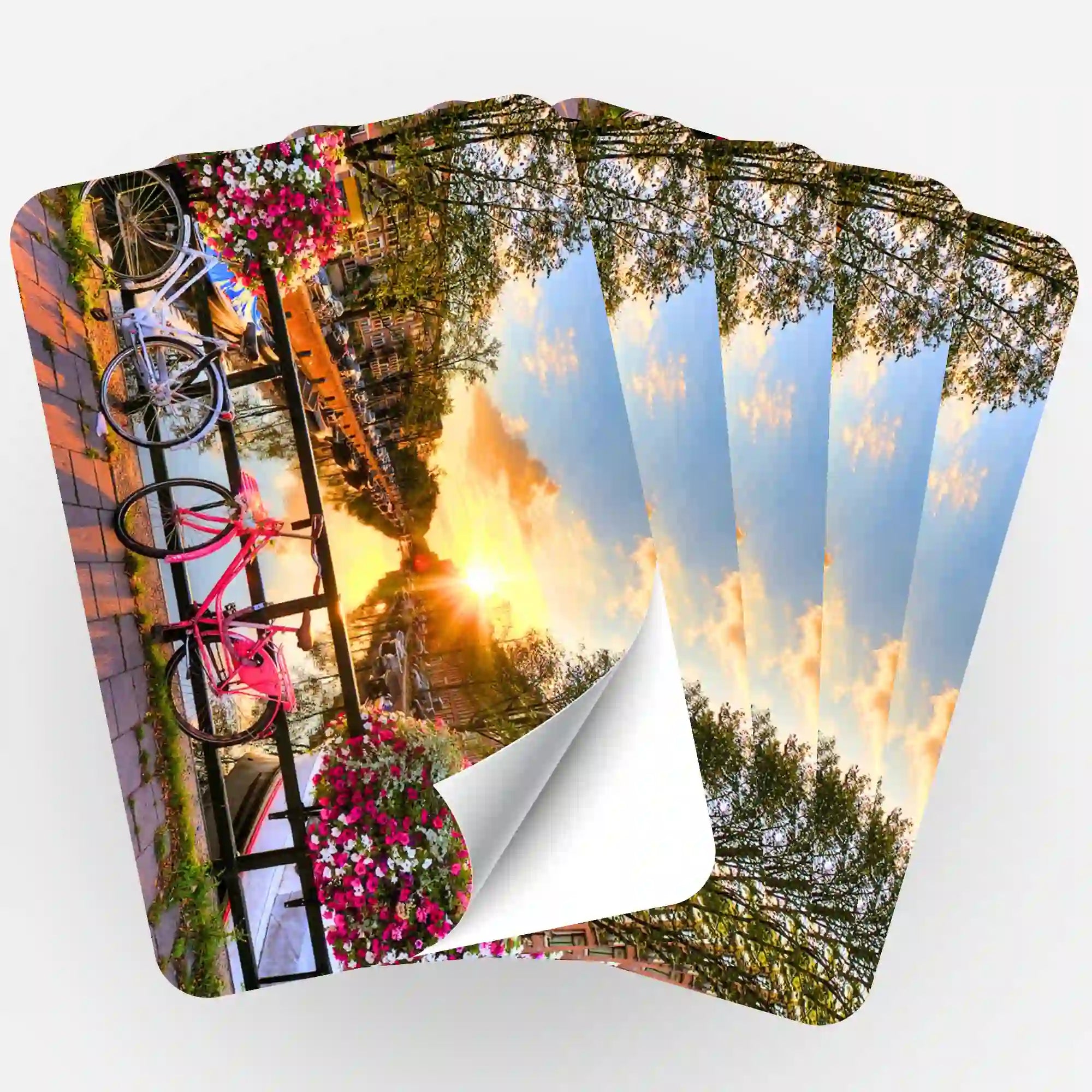 Aufkleber 5er-Set - Sonnenuntergang in Amsterdam