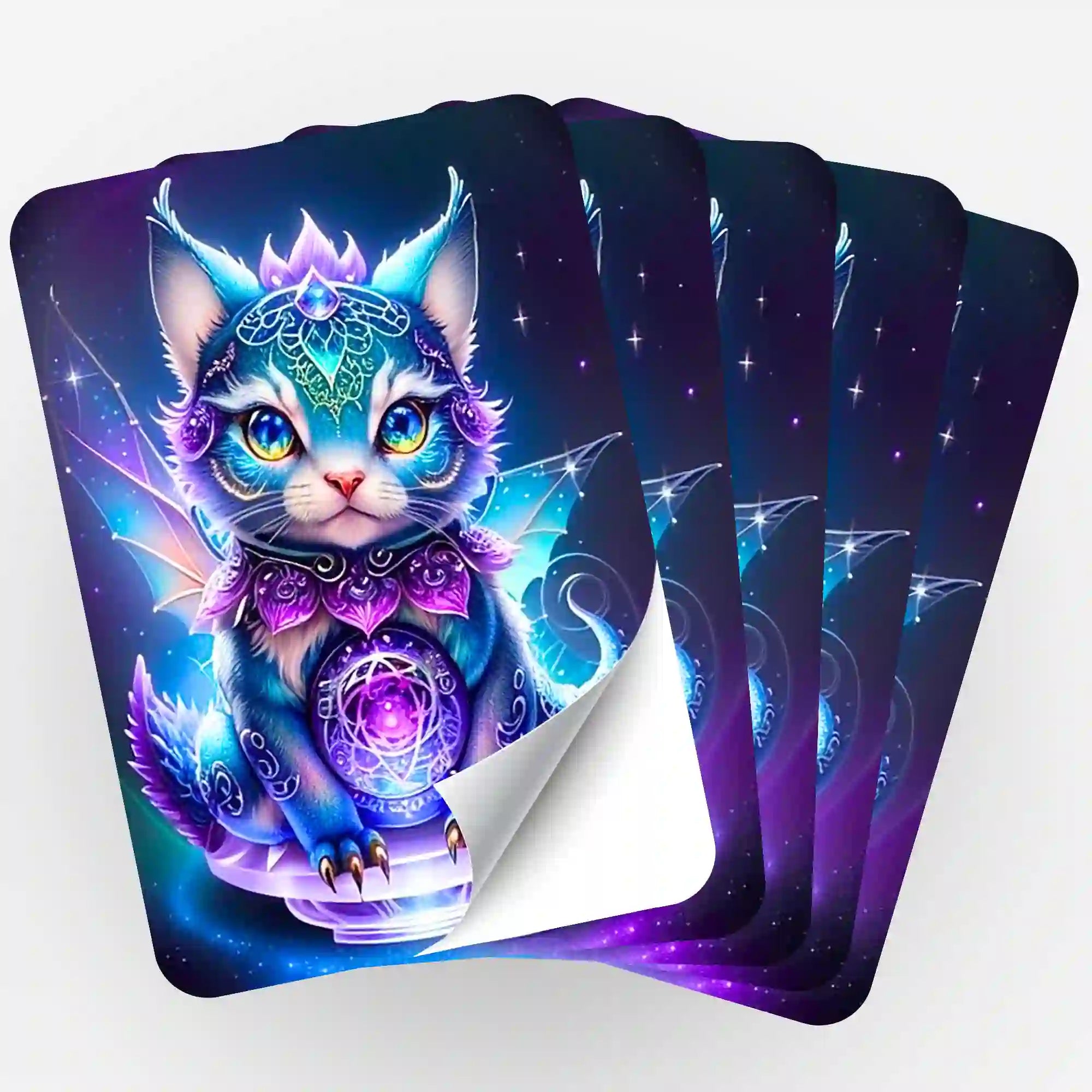 Aufkleber 5er-Set - Mystical Kitty