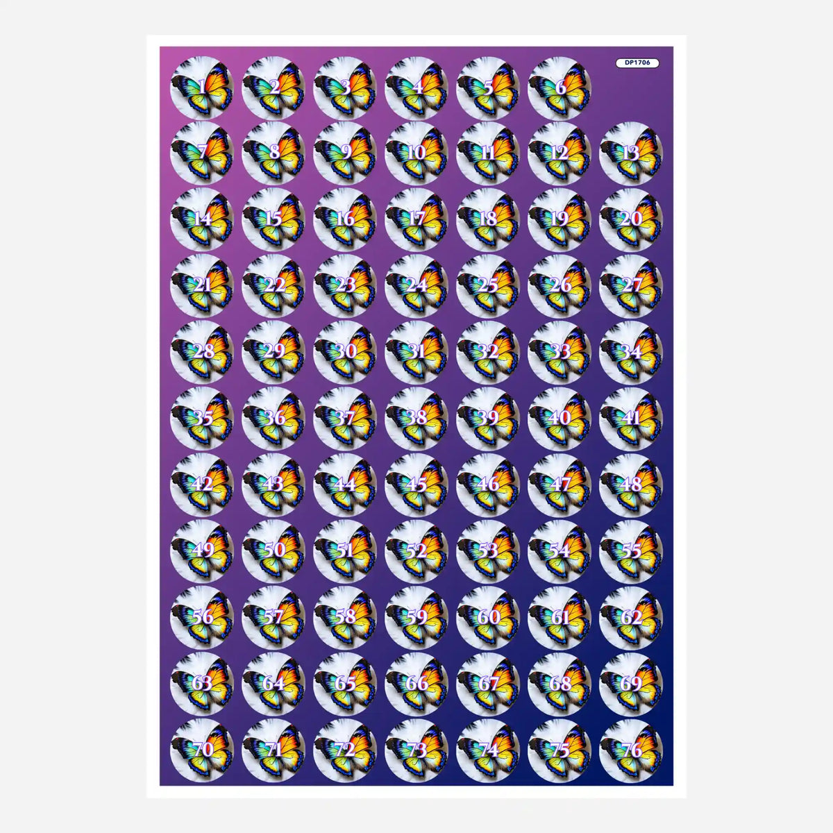 Döschenaufkleber mit Schmetterlingsmotiv für Diamond Painting Zubehör zur Organisation der Steinfarben