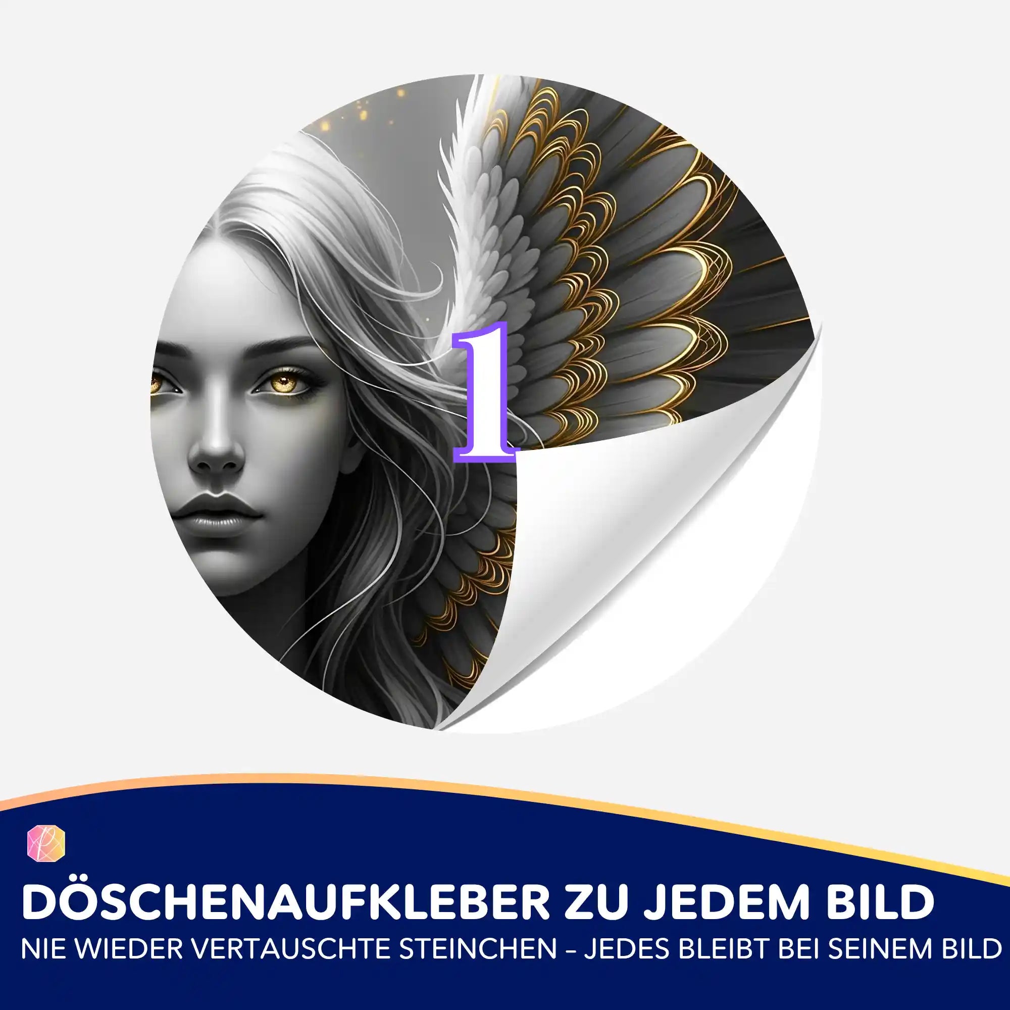 Döschenaufkleber - Golden Angel