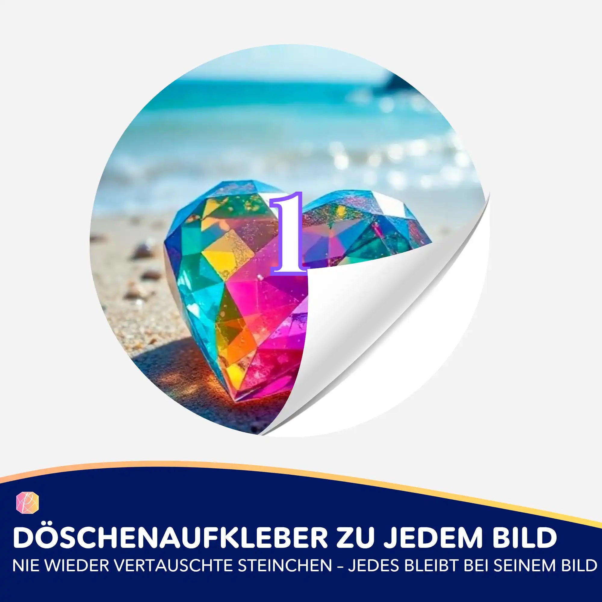 Döschenaufkleber - Crystal Heart