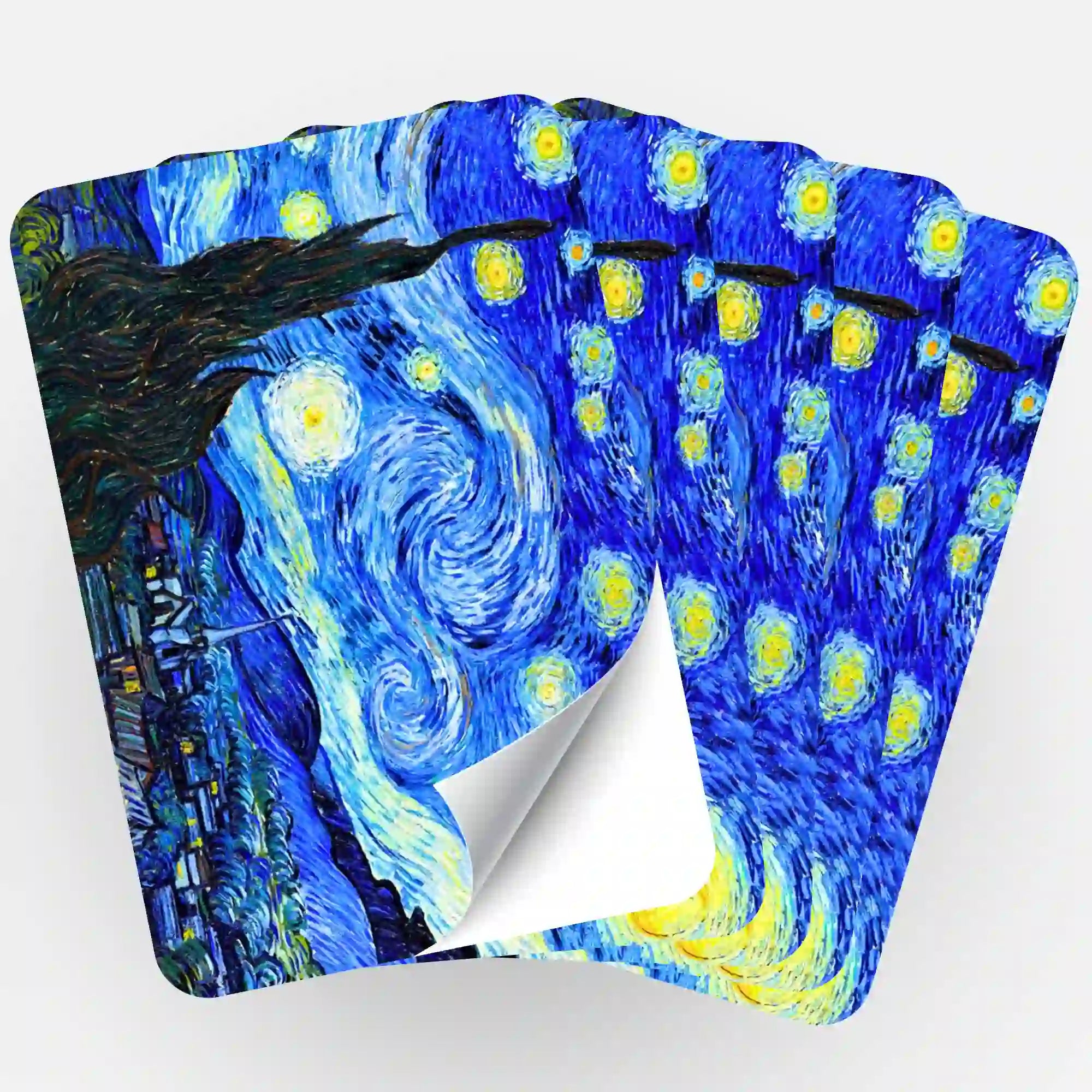 Aufkleber 5er-Set - Van Gogh "Sternennacht"