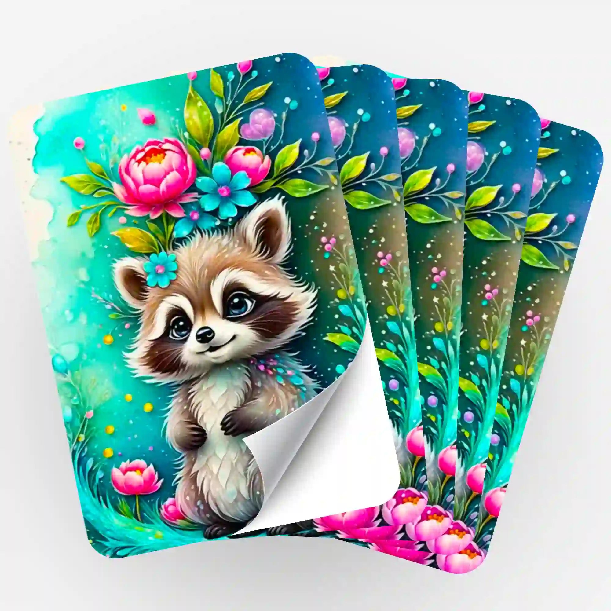 Aufkleber 5er-Set - Willi liebt Blumen "Limited Edition"
