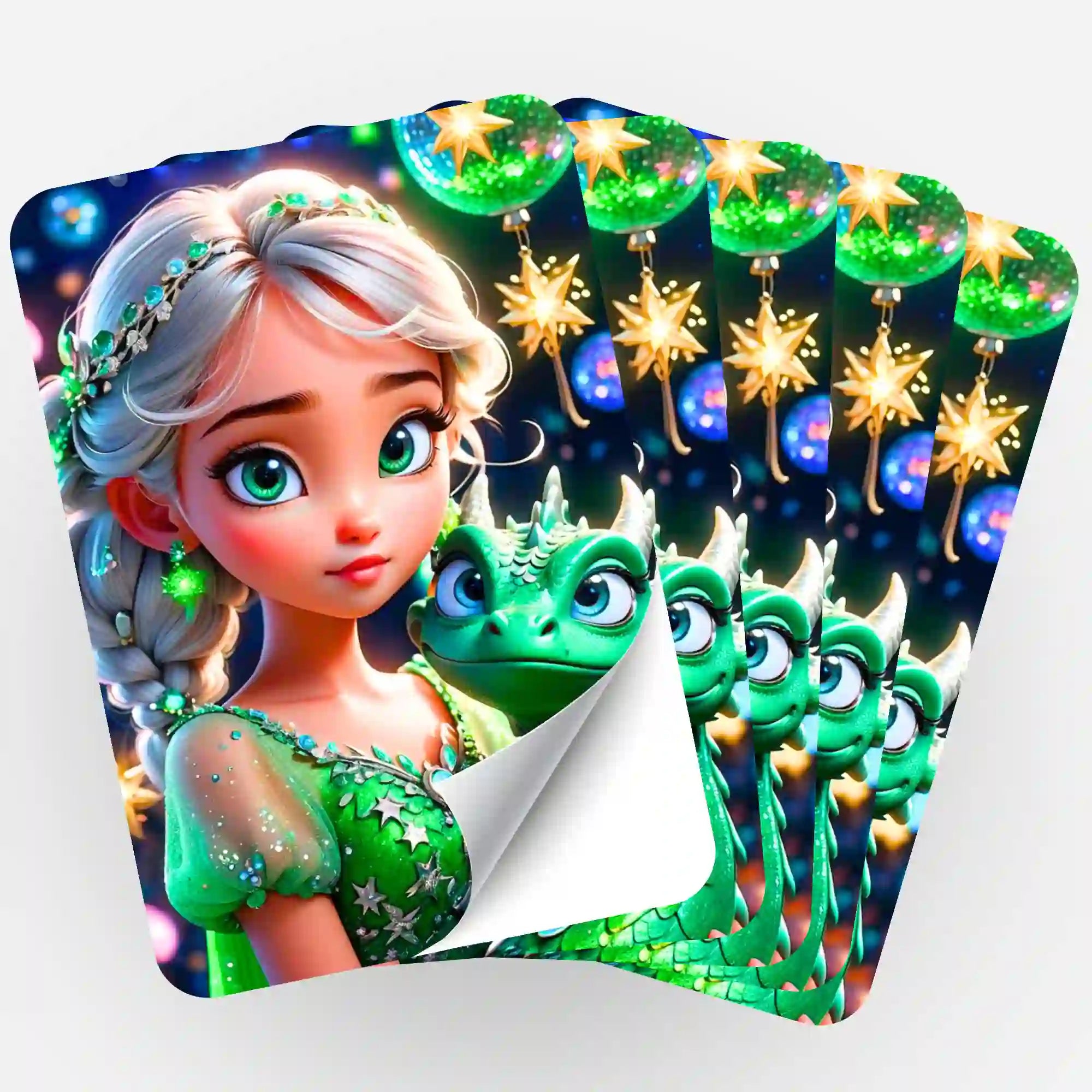 Aufkleber 5er-Set - Dragon Girl