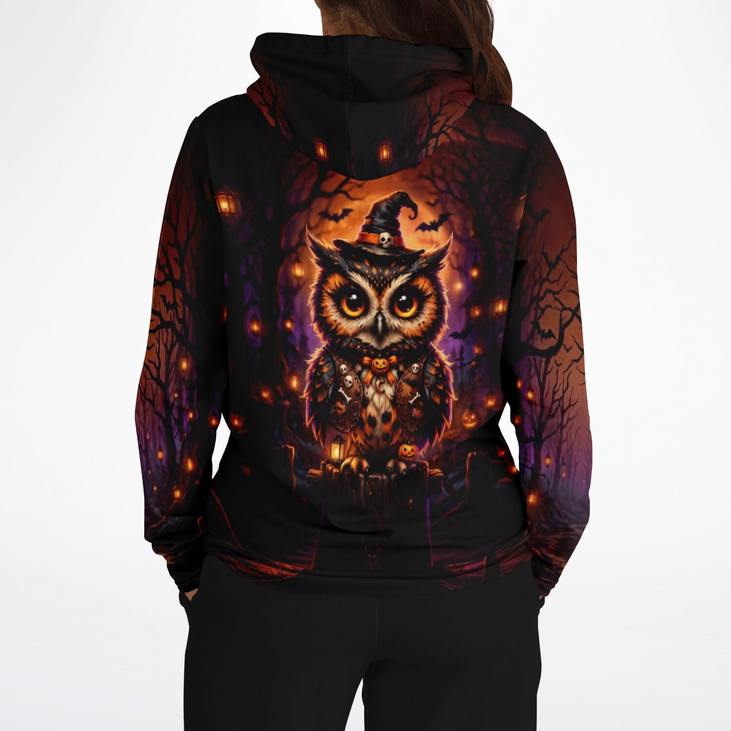 Dreamer Hoodie Wächter der Kürbisnacht mit Eulen-Motiv im Halloween-Design für Fans kreativer DIY-Kunststile