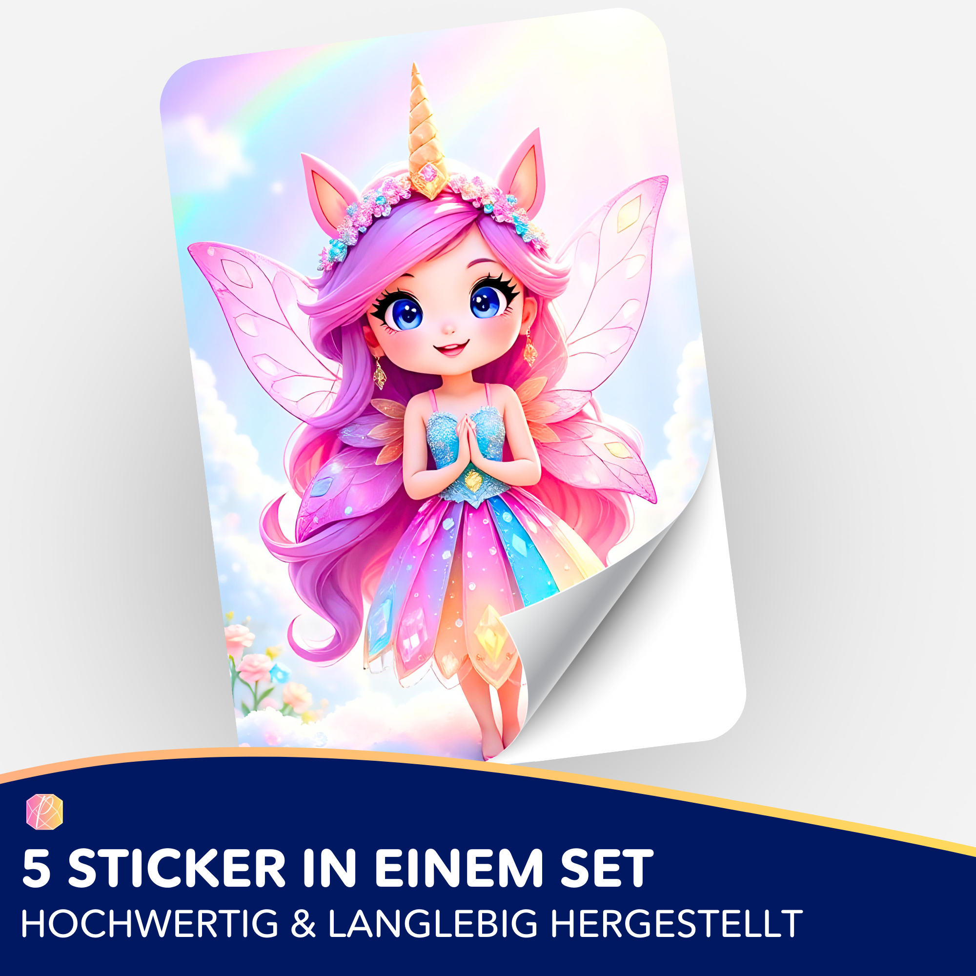 Aufkleber 5er-Set - Fairydust Special - Fee im Wolkenreich