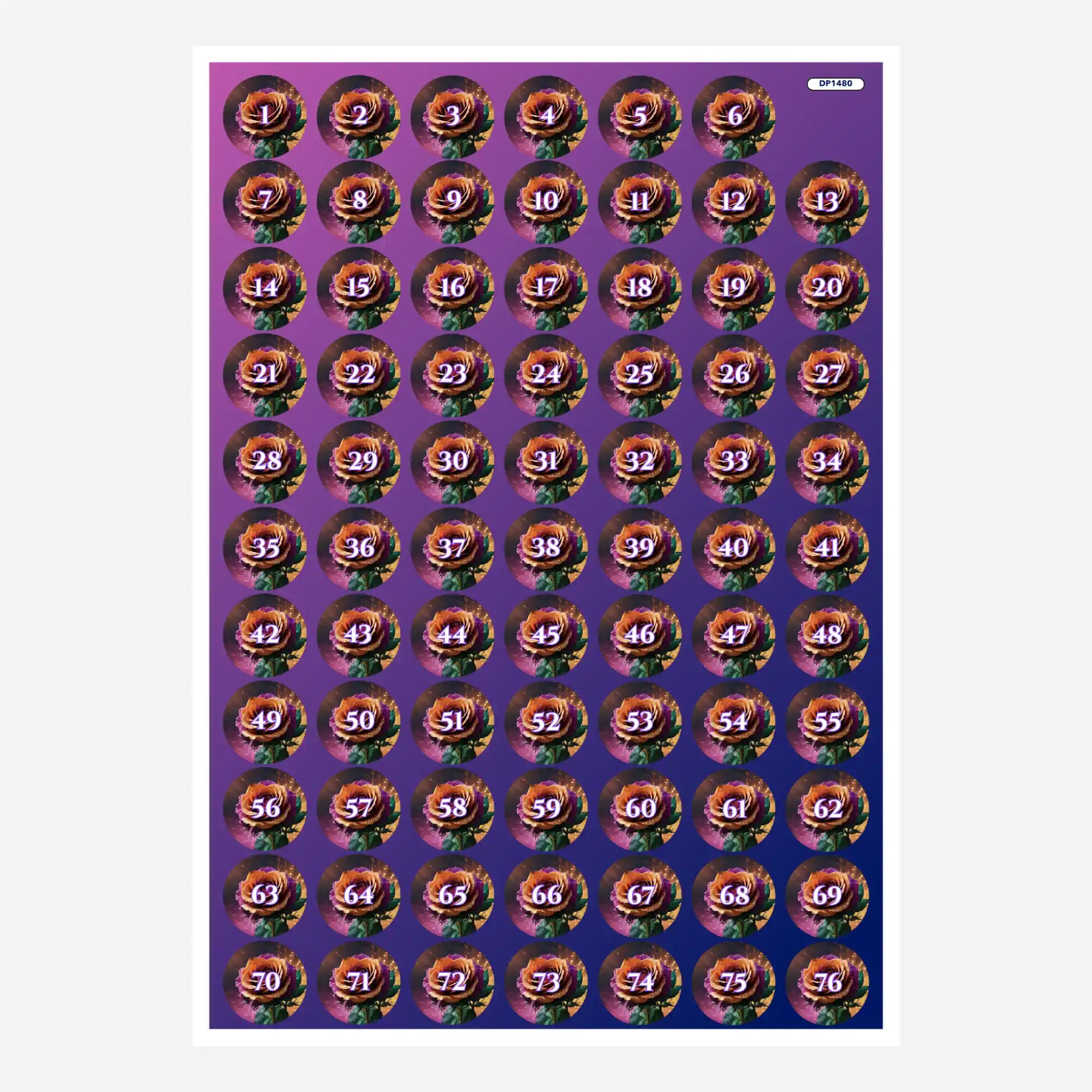 Döschenaufkleber - Colorful Rose