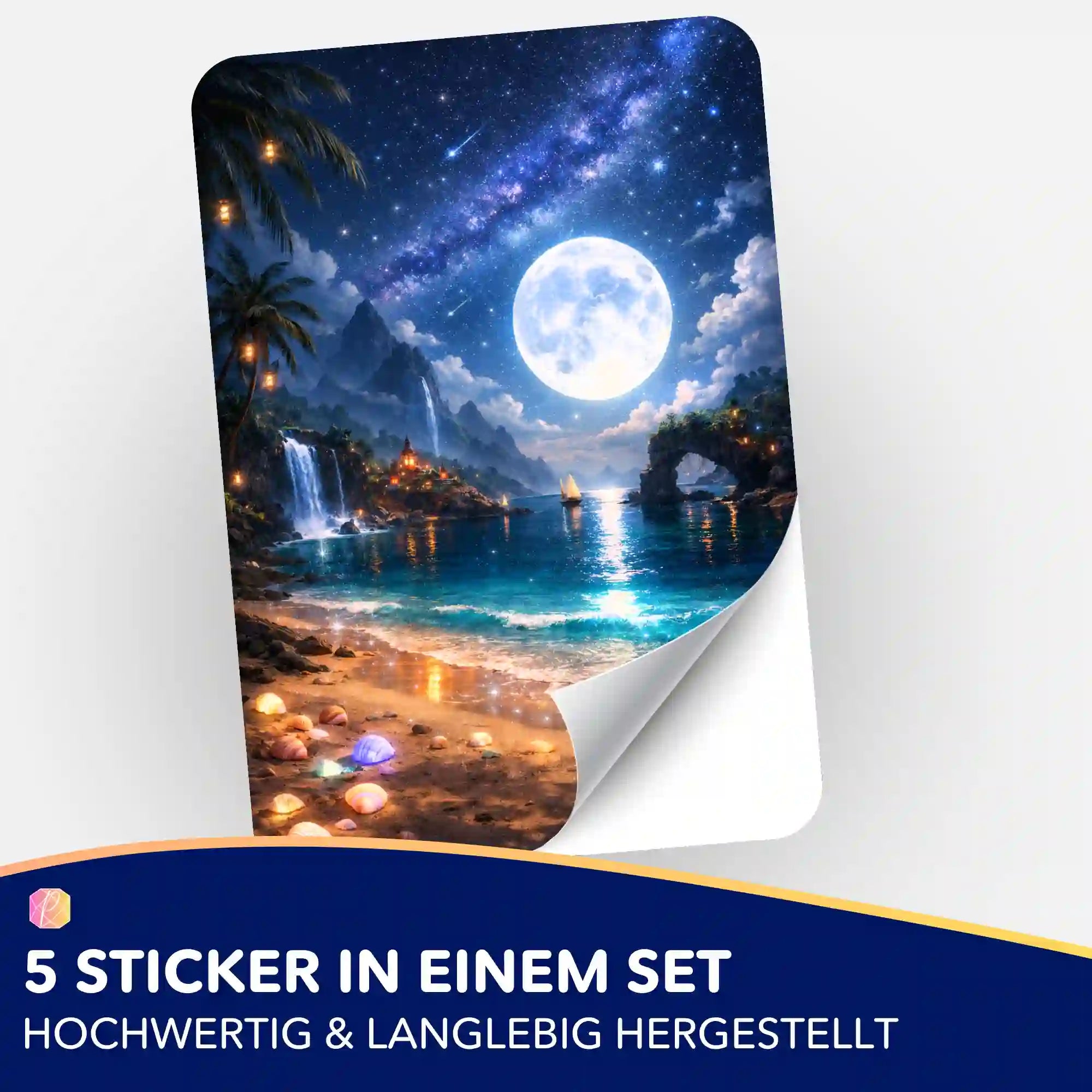 Aufkleber 5er-Set - Küste der Träume