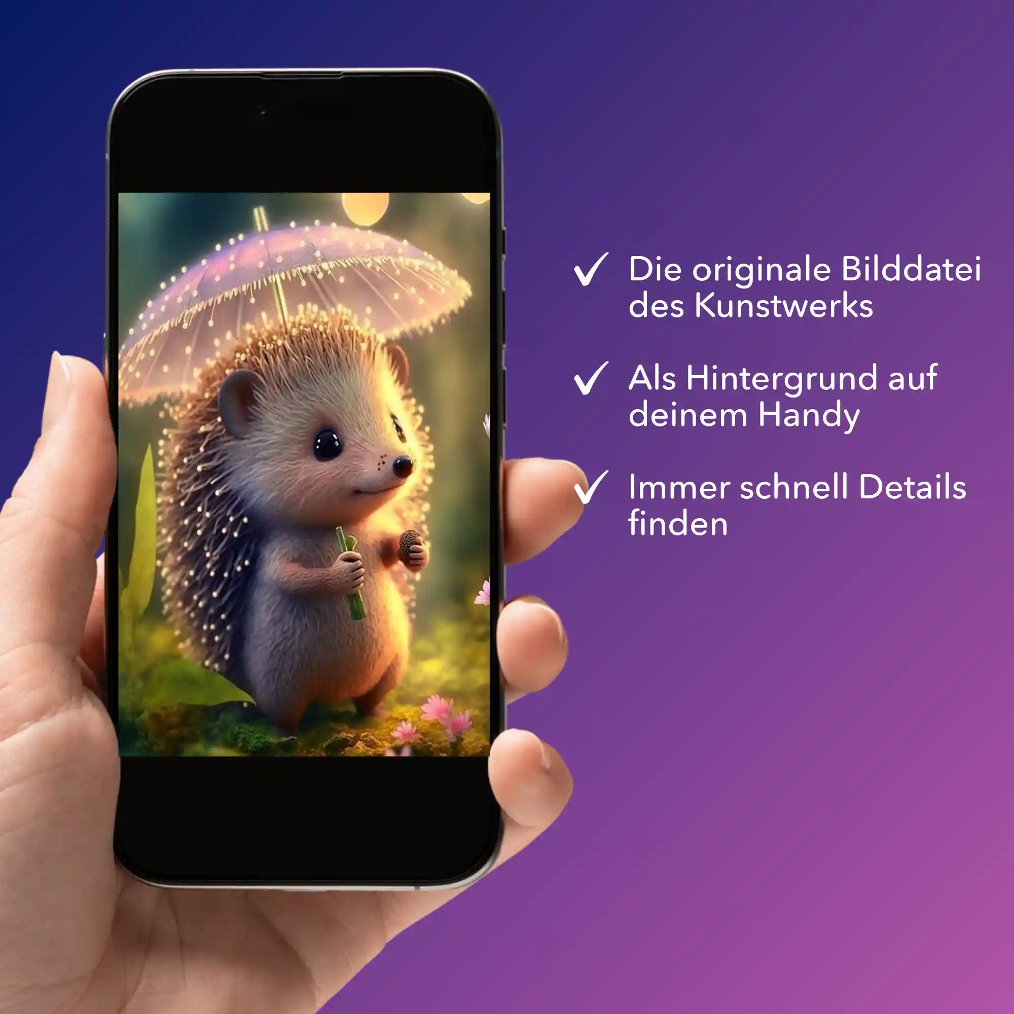 Digitale Bildmappe - Igelchen im Sonnenlicht