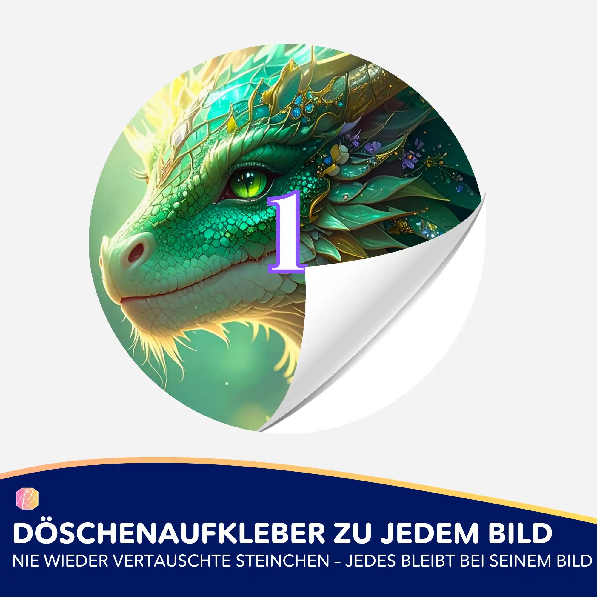 Döschenaufkleber - Hüter des Smaragdwaldes