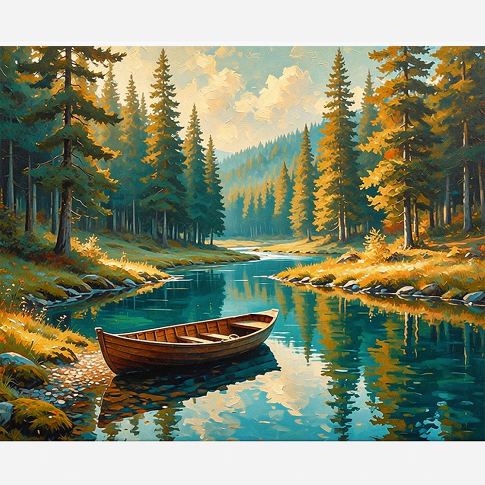 Malen nach Zahlen - Am Fluss der Stille
