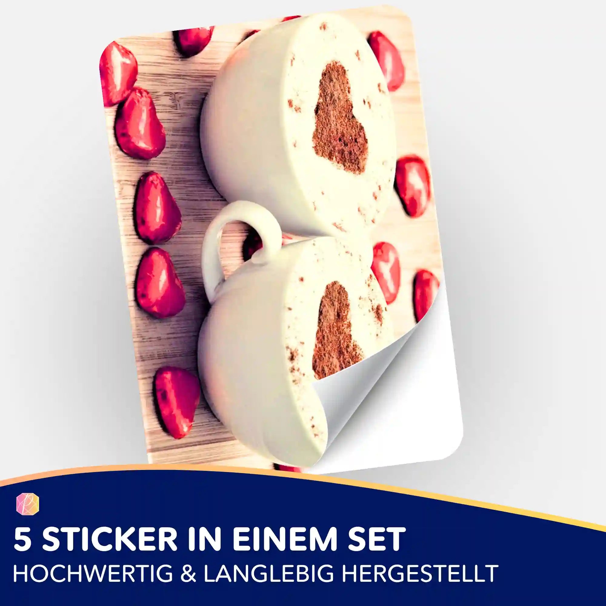Aufkleber 5er-Set - Kaffeeliebe