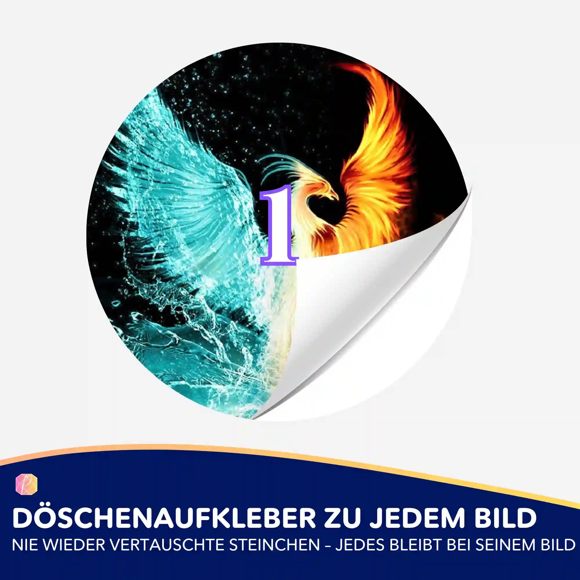 Döschenaufkleber - Phönix der Elemente