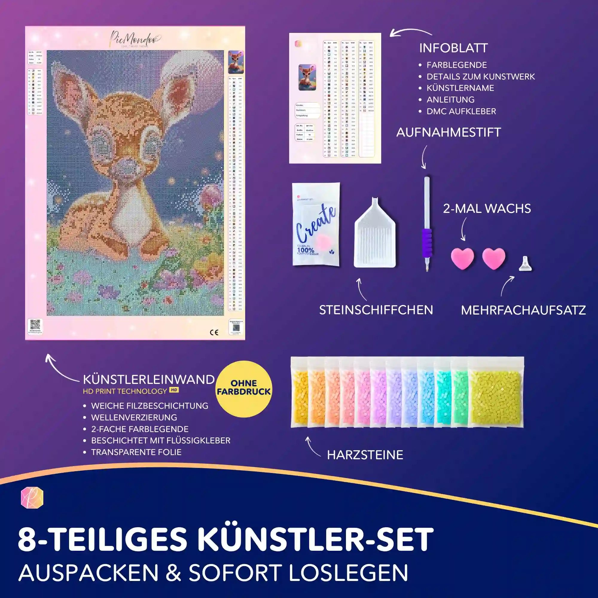 Diamond Painting 7 Tage Special - Blütenkitz