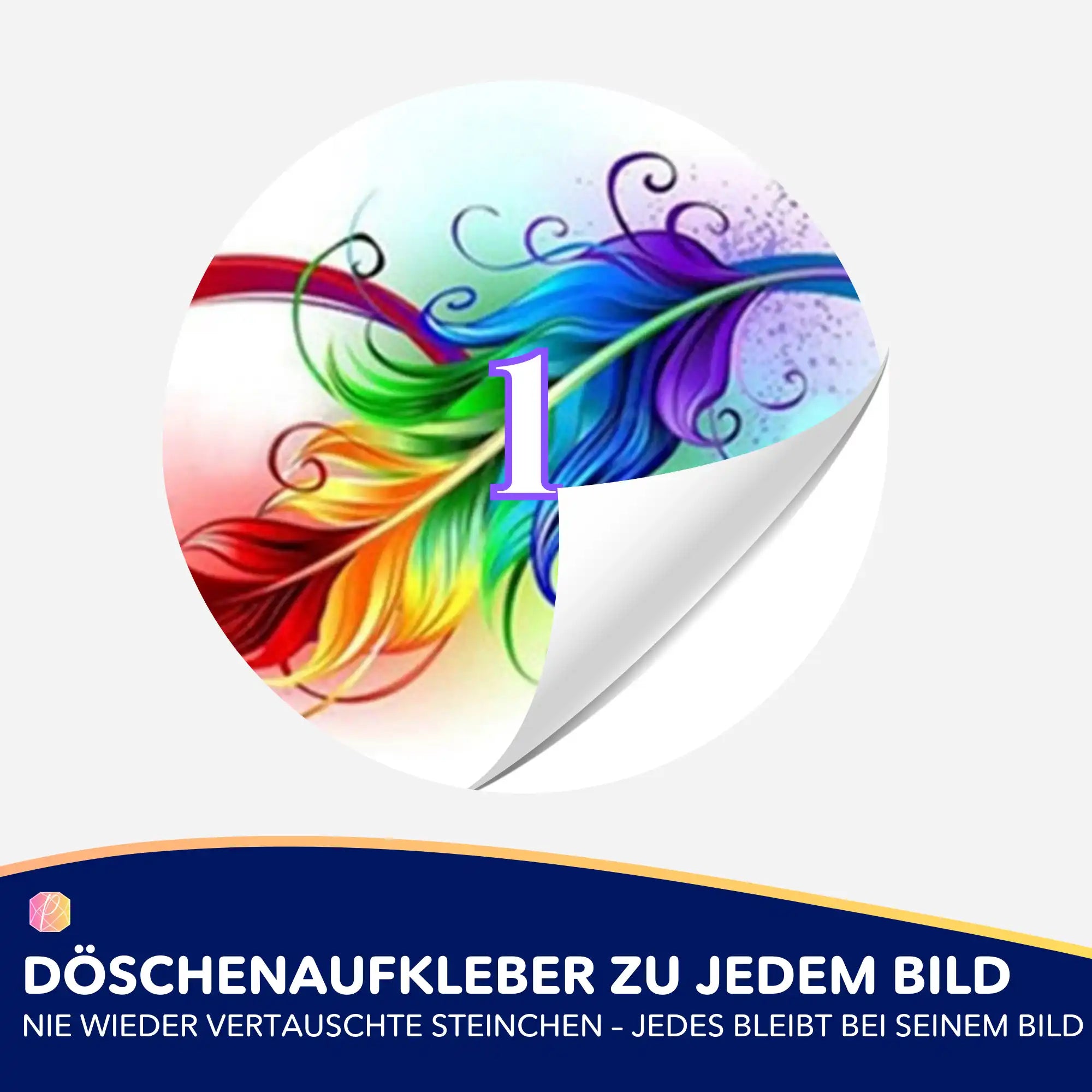 Döschenaufkleber - Infinity Feather