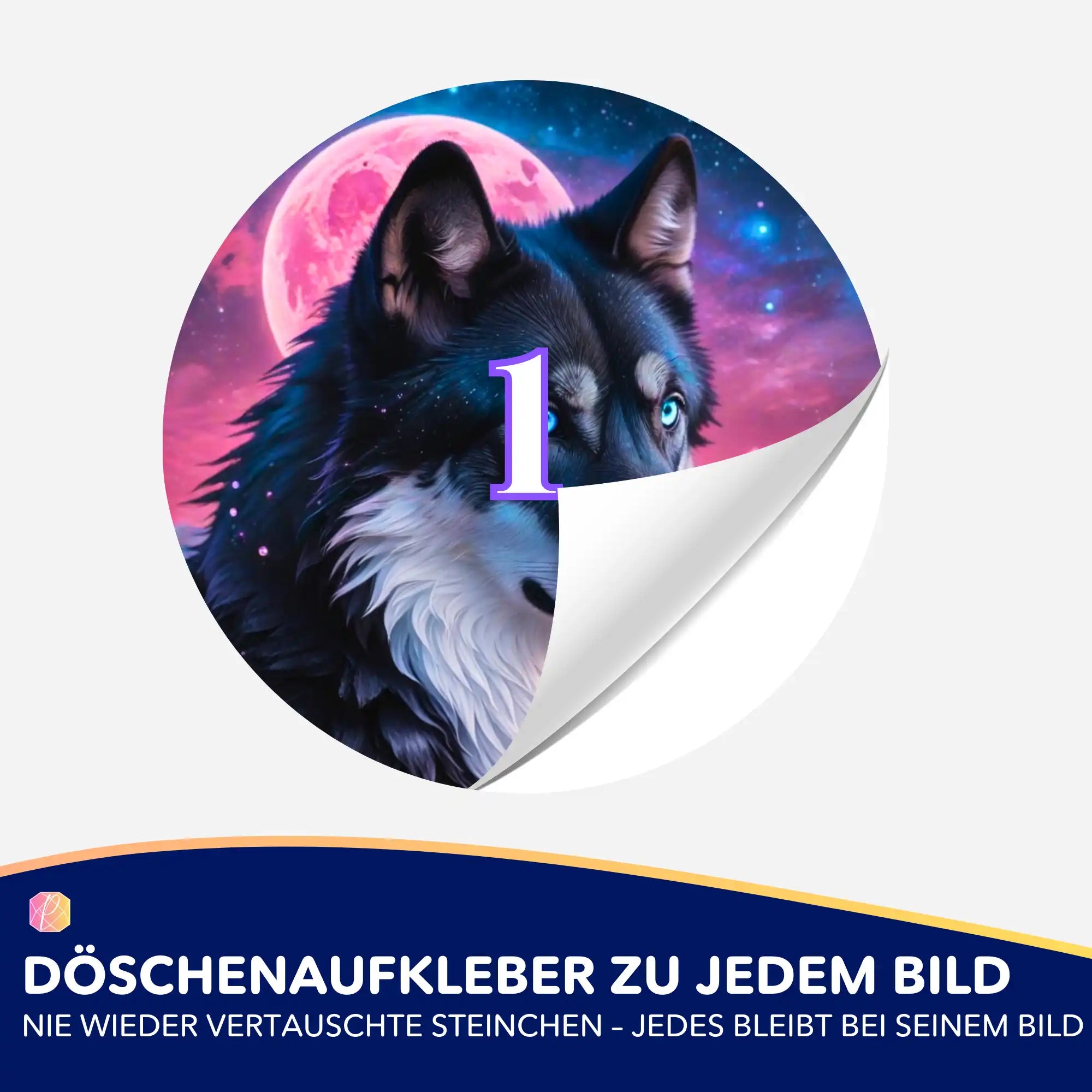 Döschenaufkleber - Unter dem Erdbeermond