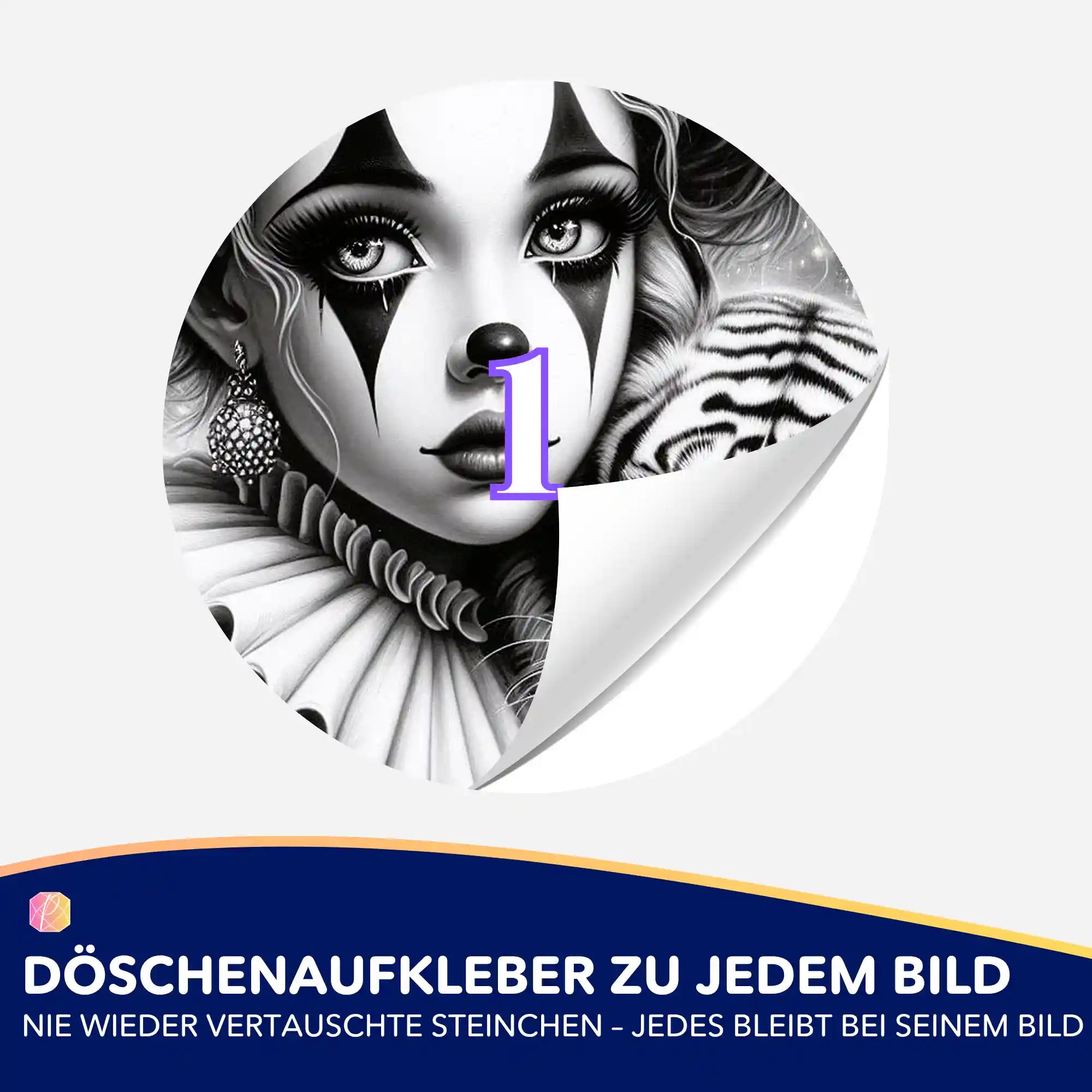 Döschenaufkleber - Maskerade
