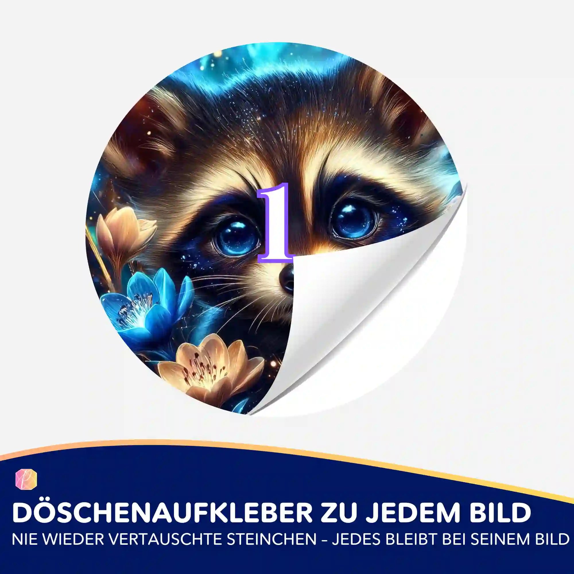 Döschenaufkleber - Augen voller Nacht