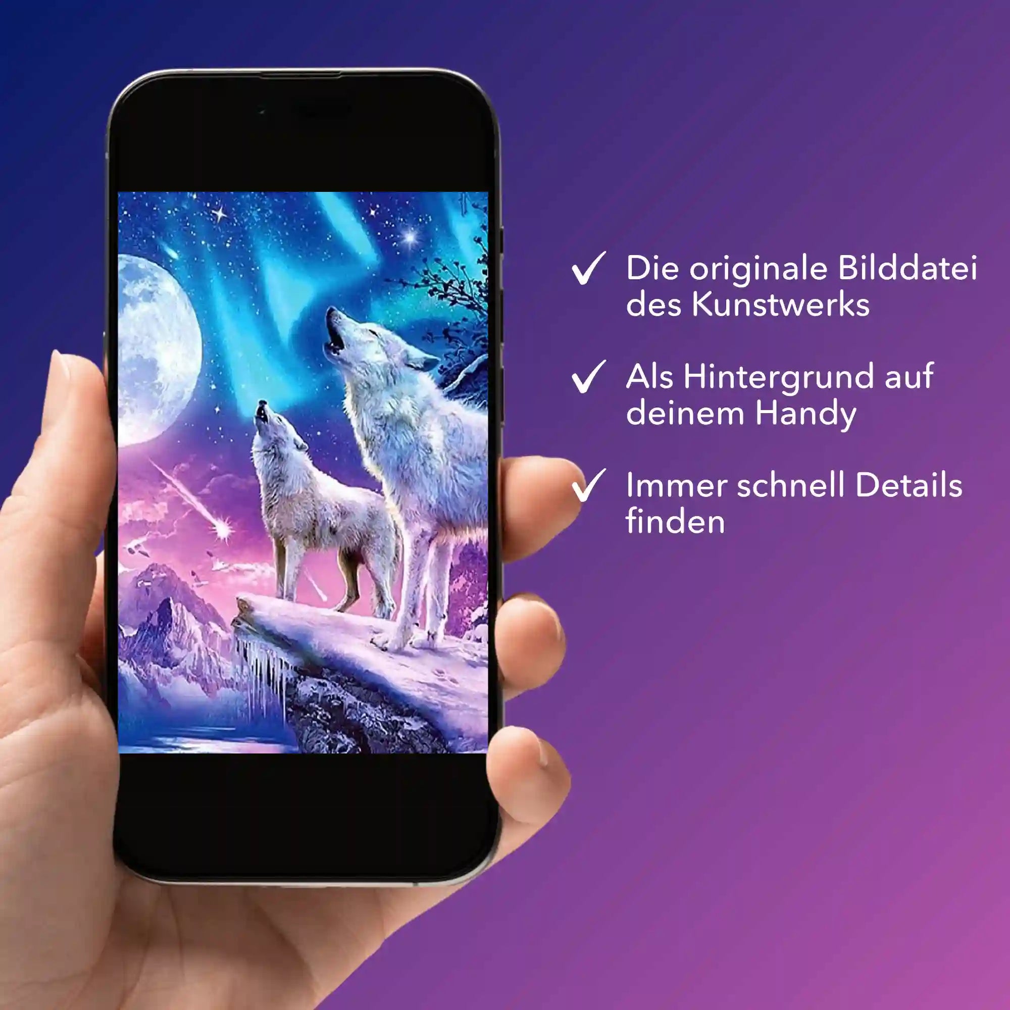 Digitale Bildmappe - Weiße Wölfe im Winterland