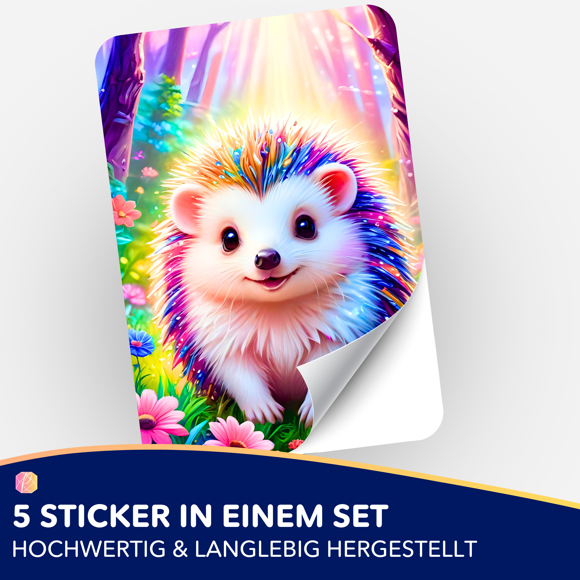 Aufkleber 5er-Set - Fairydust Special - Igel Stups