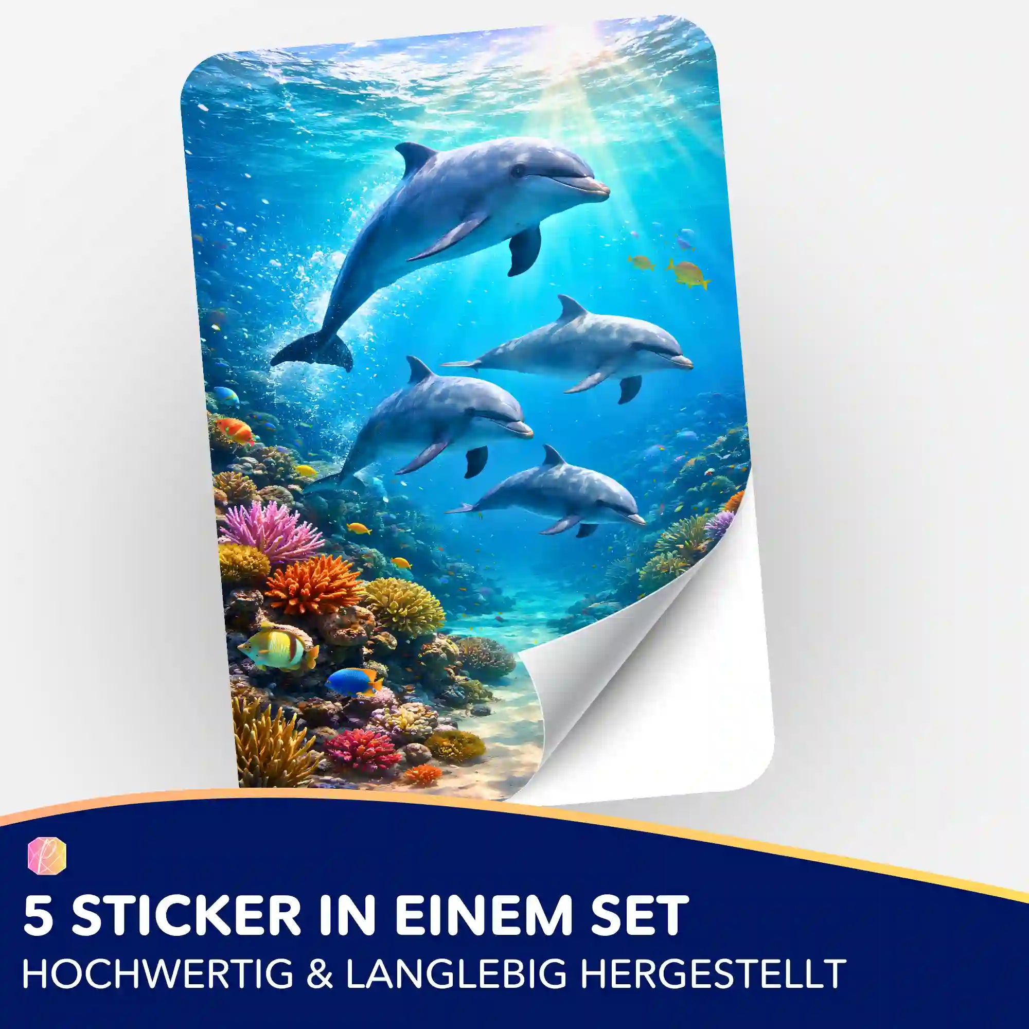 Aufkleber 5er-Set - Im Herzen des Ozeans