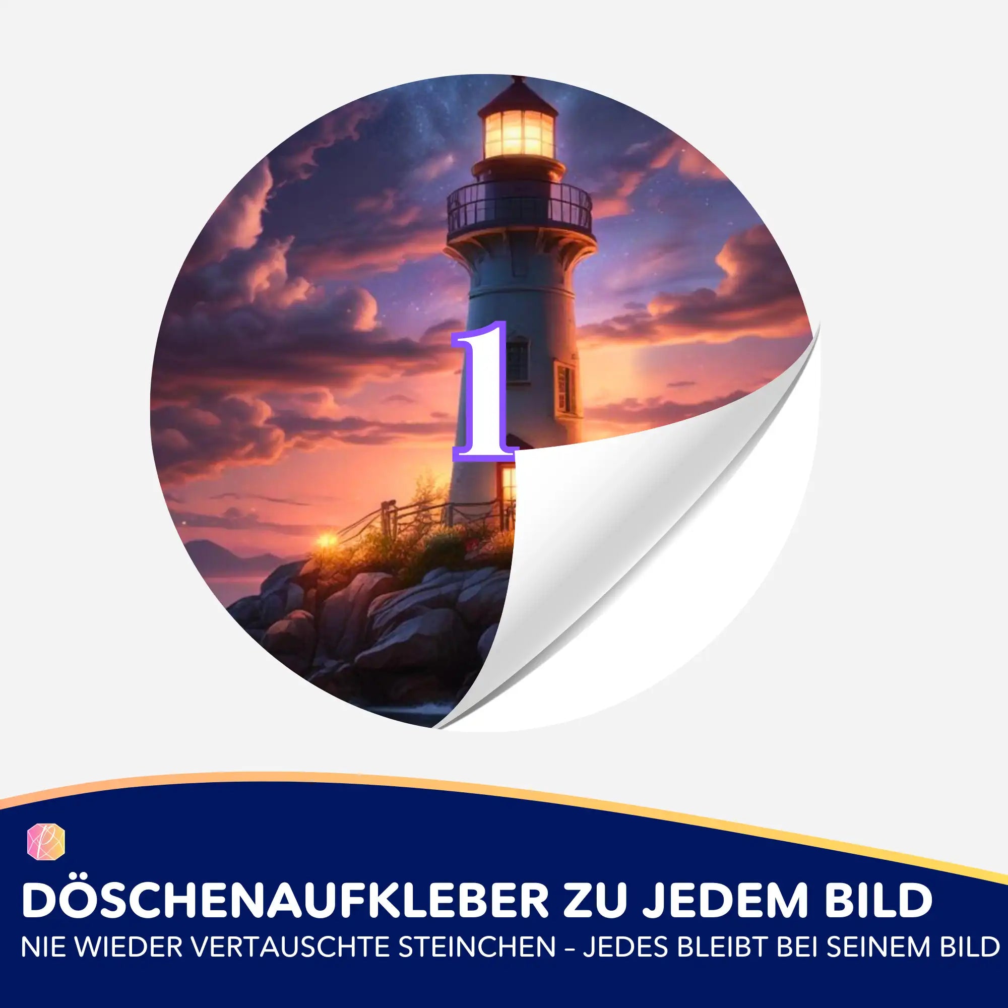 Döschenaufkleber - Stiller Wächter der Abendküste