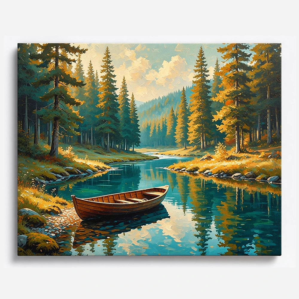Malen nach Zahlen - Am Fluss der Stille