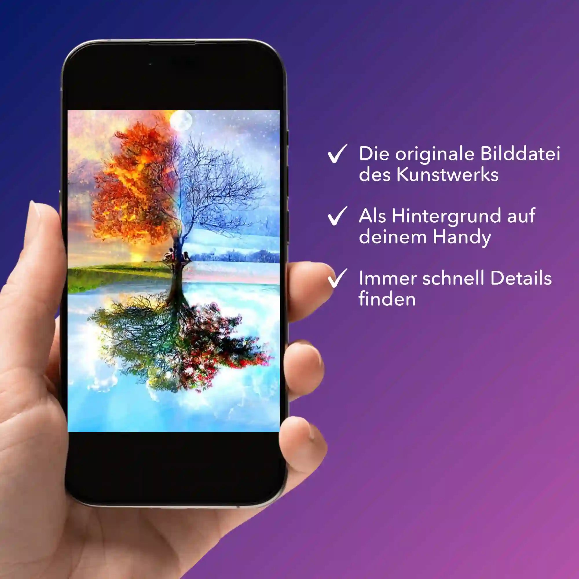 Digitale Bildmappe - Baum der 4 Jahreszeiten MINI