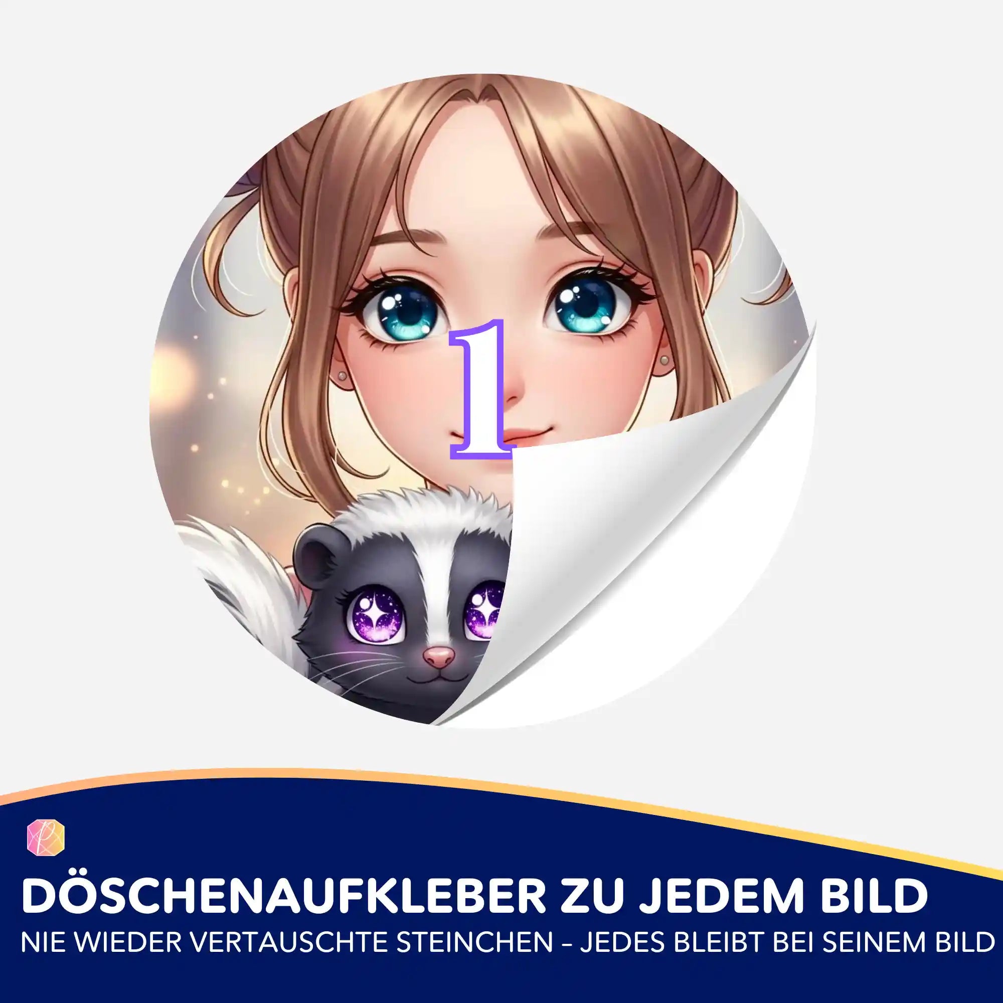Döschenaufkleber - Yuna & Puki