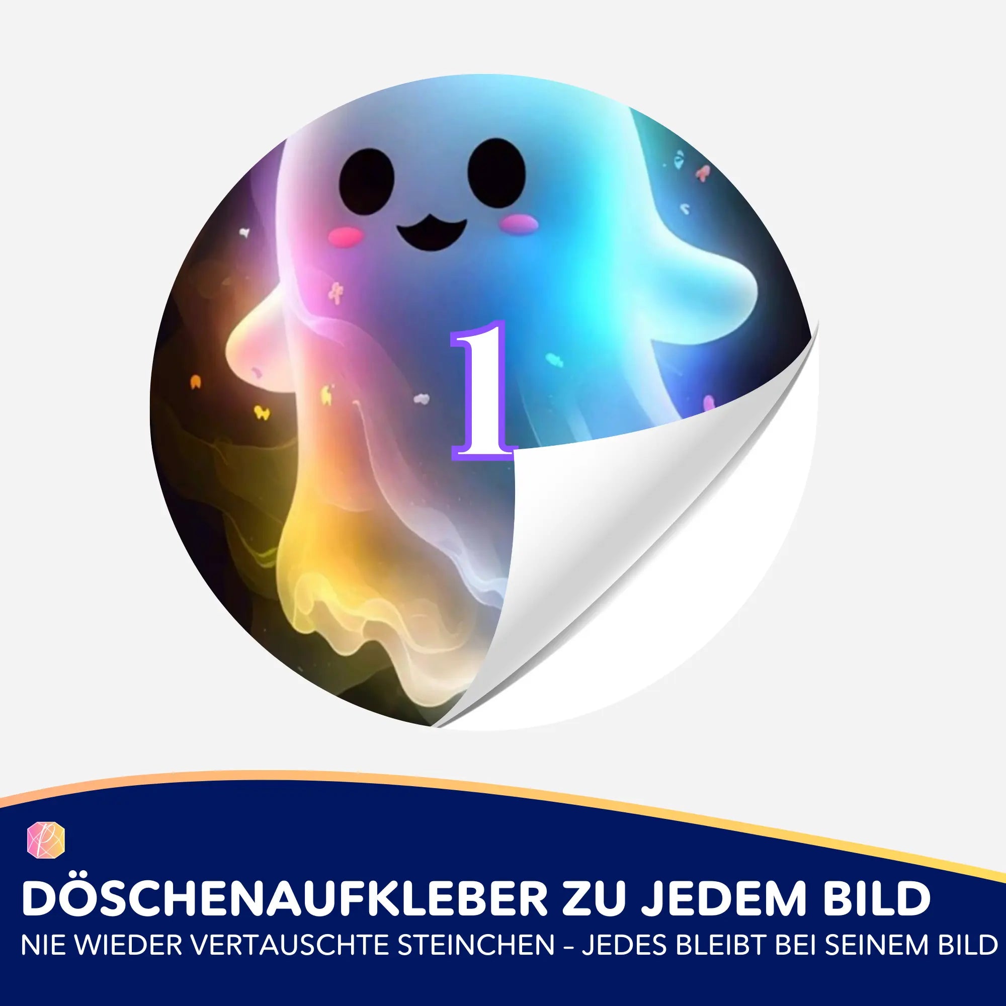 Döschenaufkleber - Kleines Gespenst
