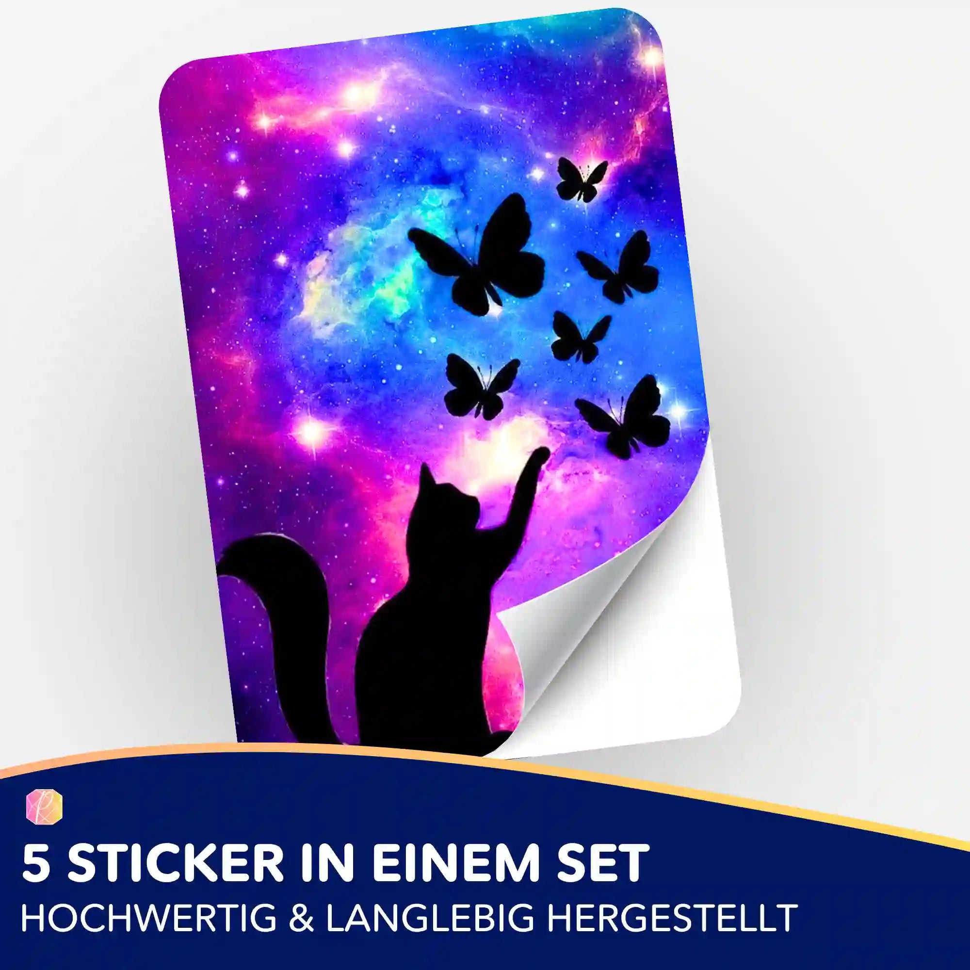 Aufkleber 5er-Set - Touch the butterflies