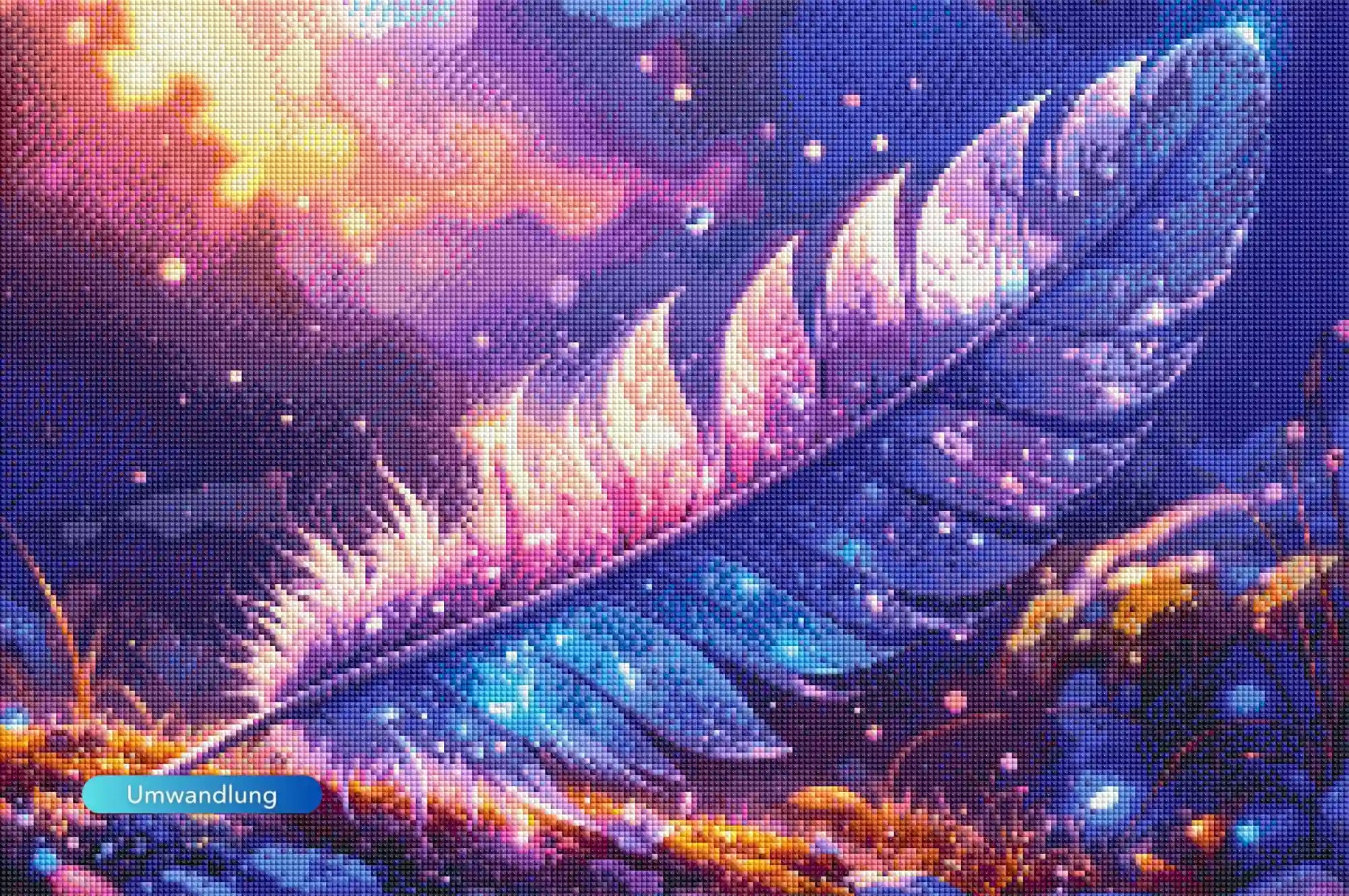 Diamond Painting 7 Tage Special - Feder im Sternenlicht