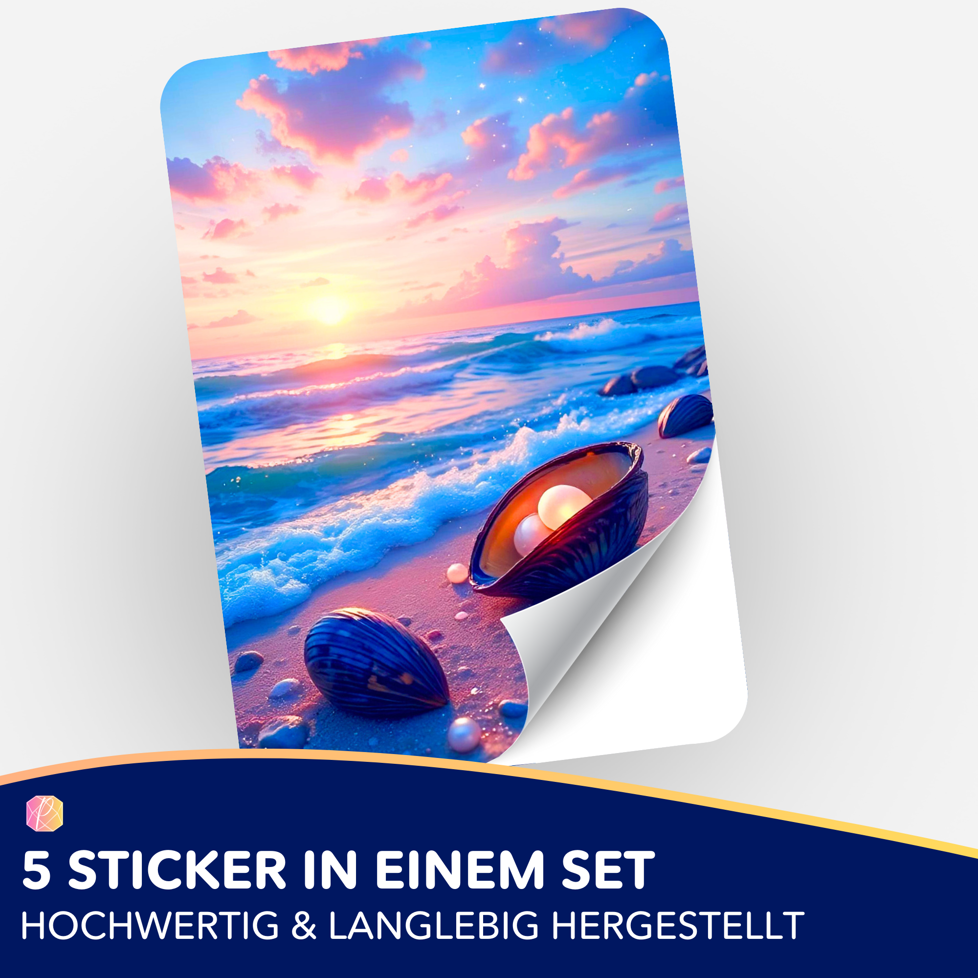 Aufkleber 5er-Set - Strandliebe