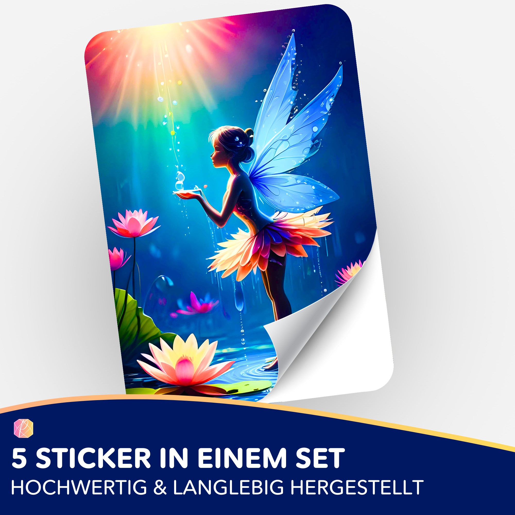 Aufkleber 5er-Set - Moni´s Special - Fee Layla