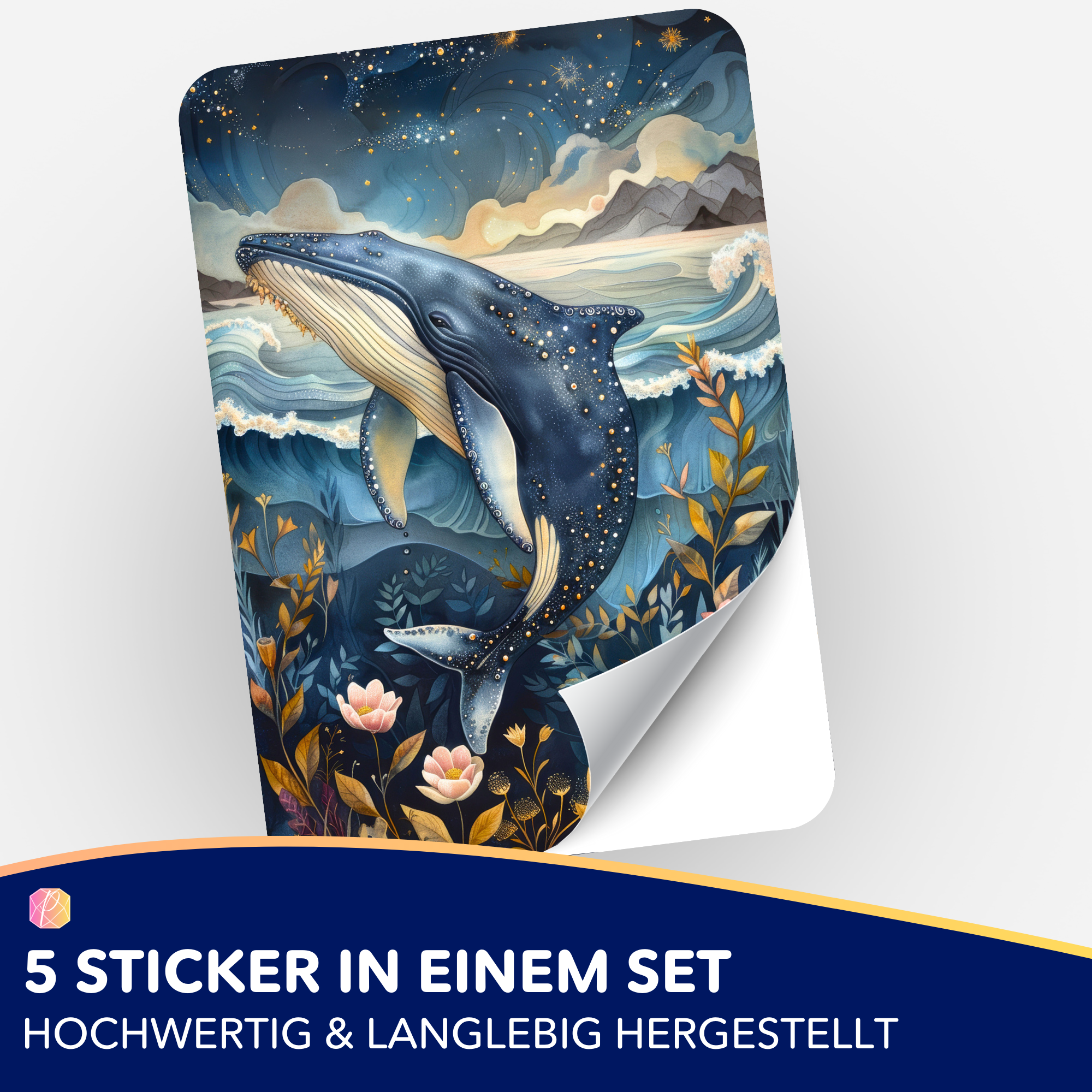 Aufkleber 5er-Set - Susen Pfifferling - Meeresträume