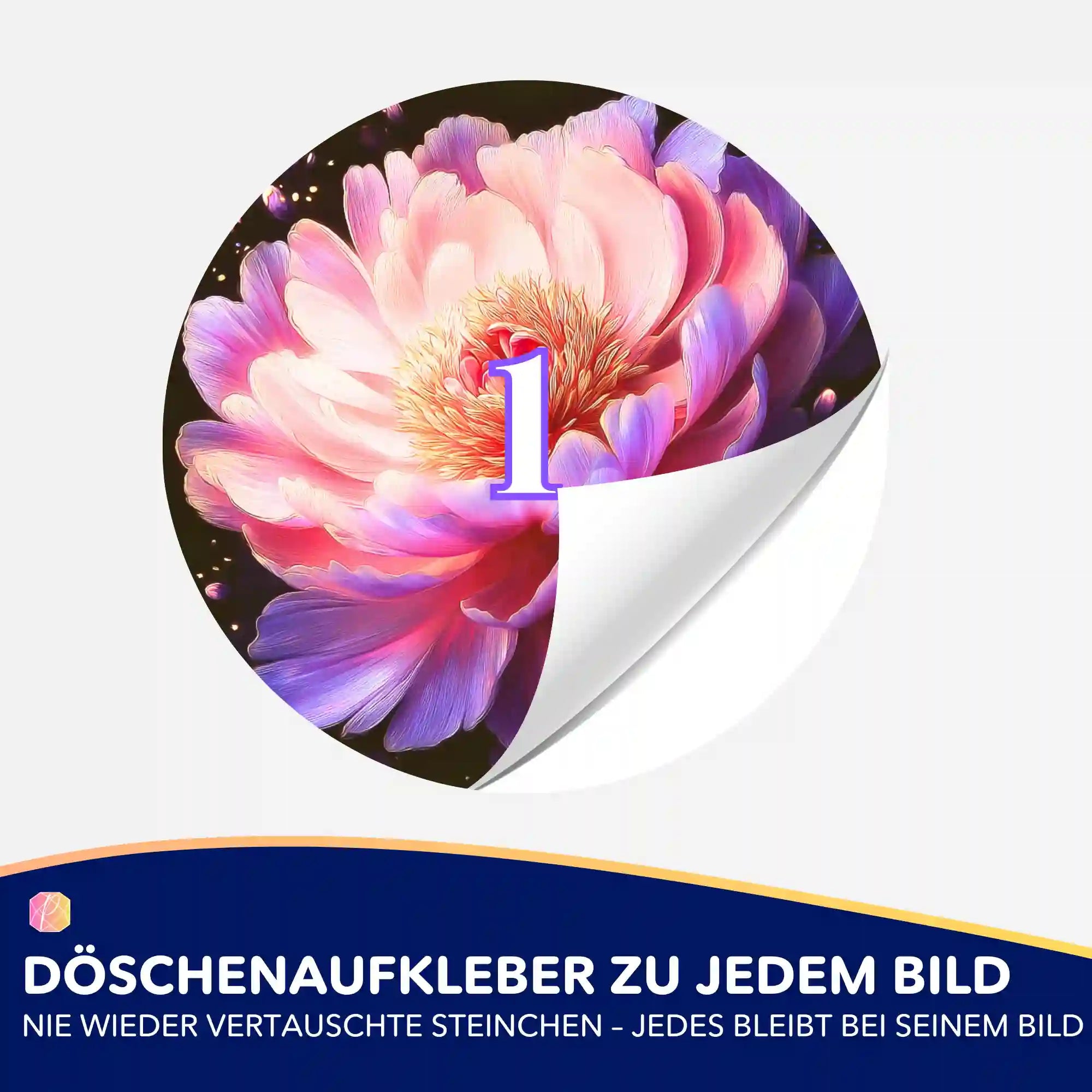 Döschenaufkleber - Flüstern der Pfingstrose