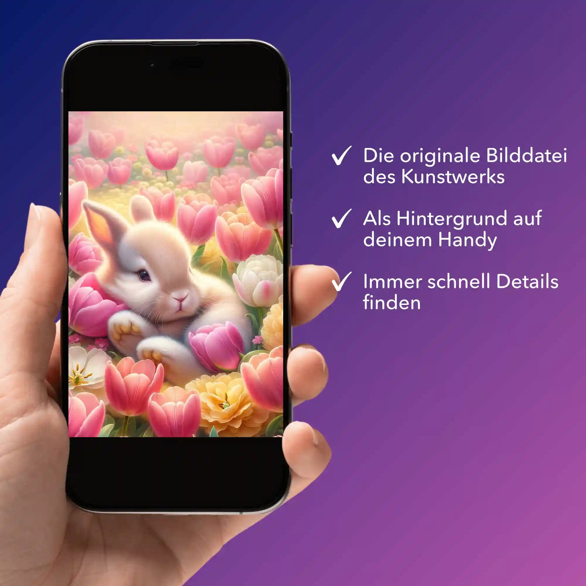 Digitale Bildmappe - Verträumtes Osterhäschen