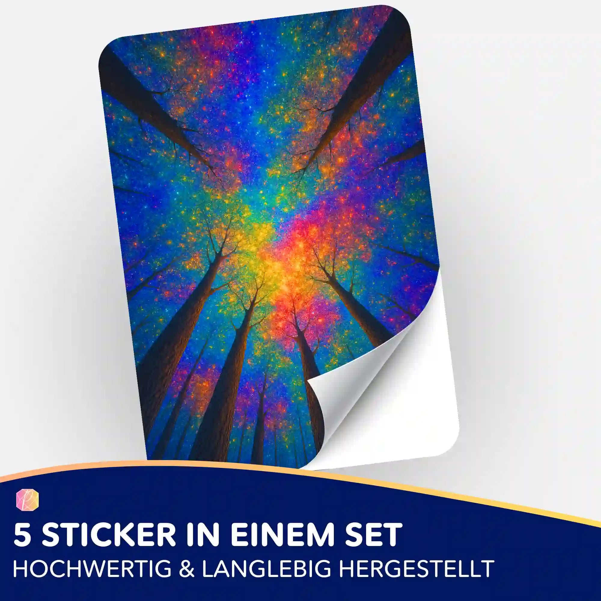 Aufkleber 5er-Set - Jennifer Special - Regenbogenwald