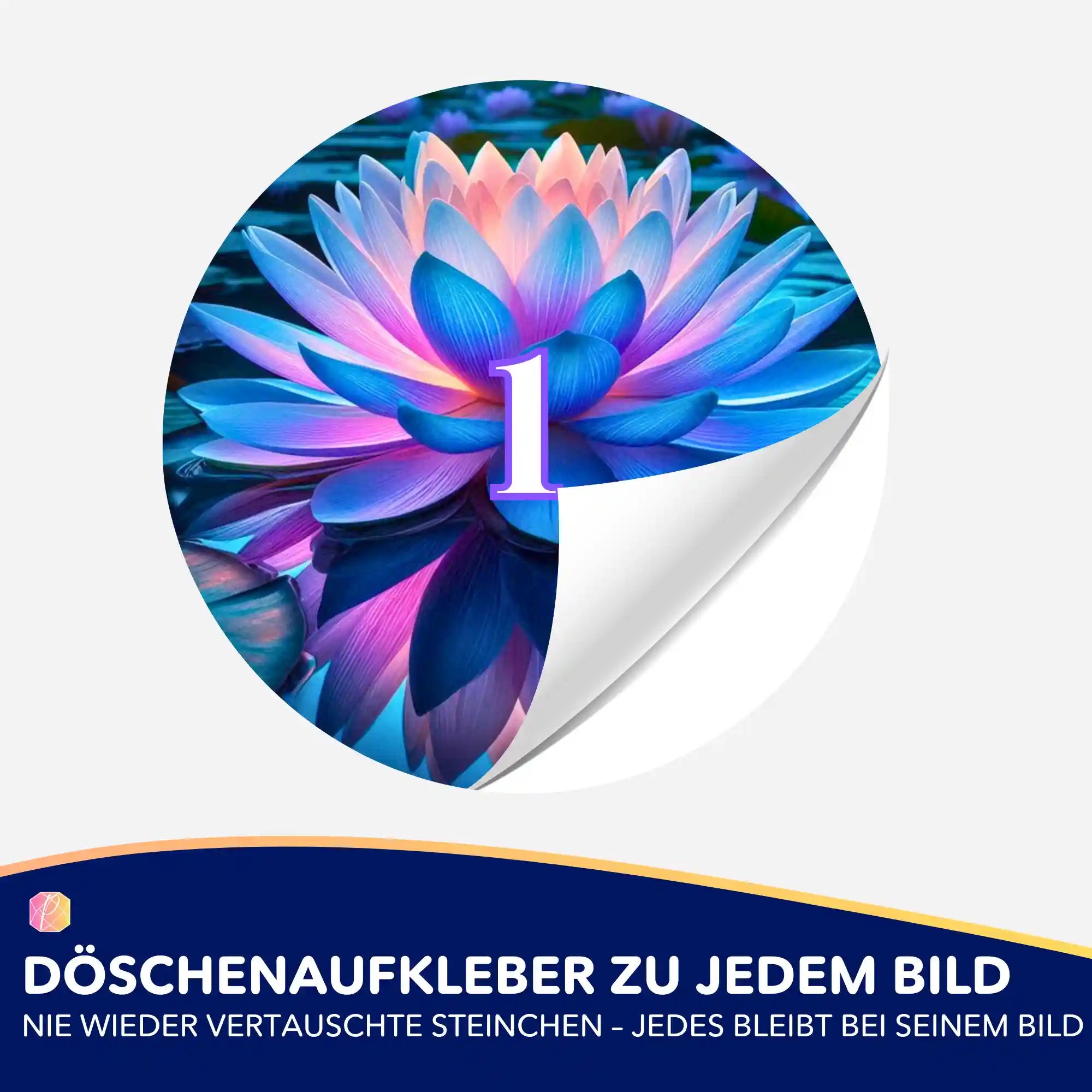 Döschenaufkleber - Lotus der stillen Nacht