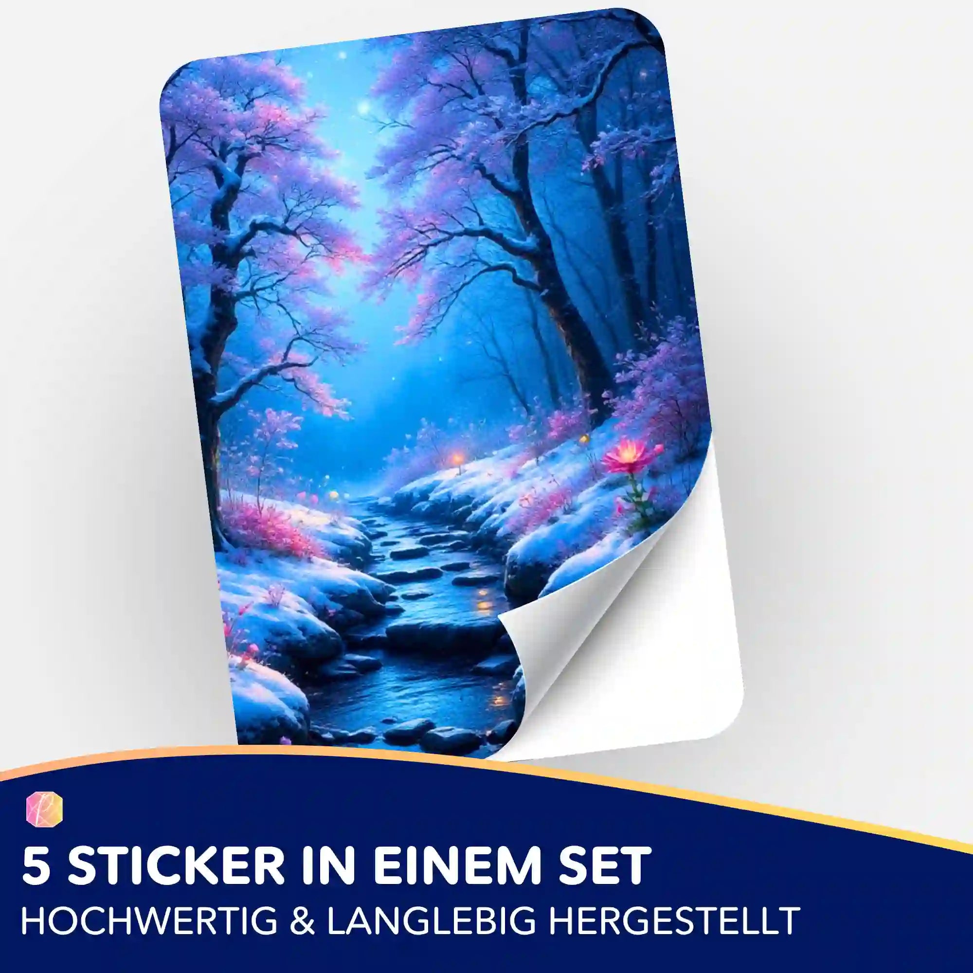 Aufkleber 5er-Set - Fluss der Träume
