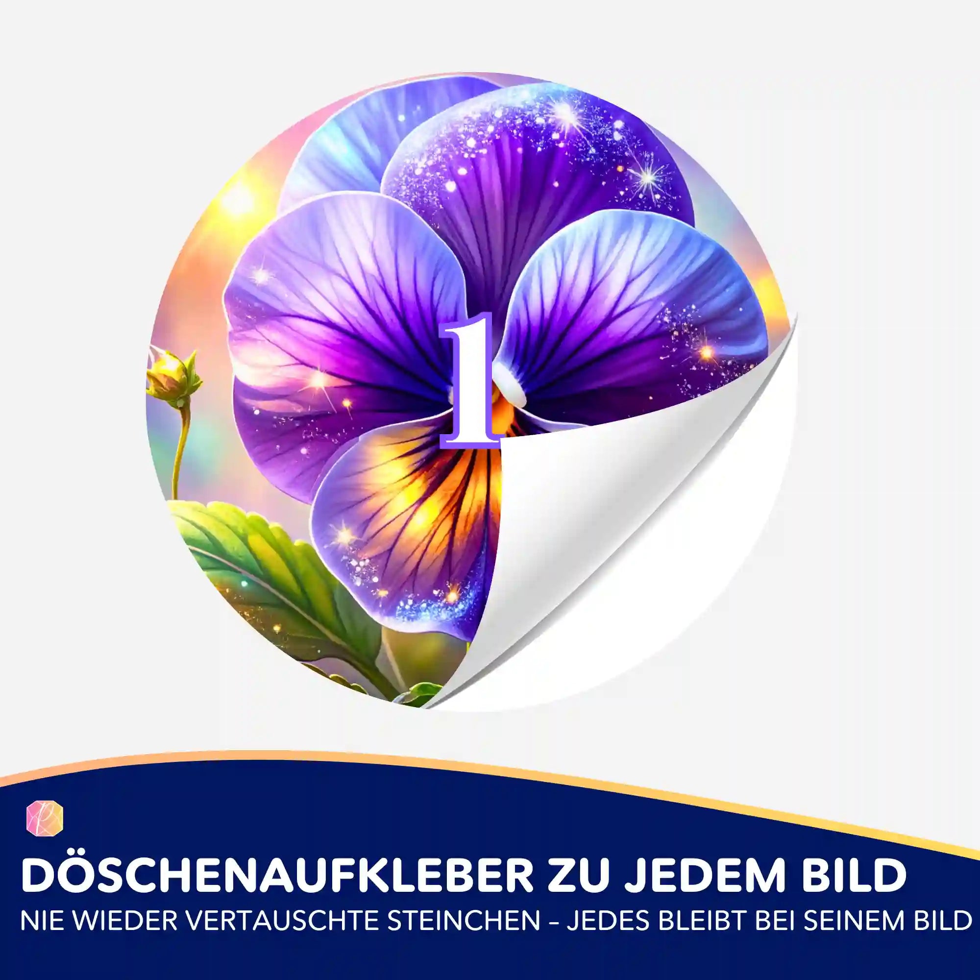 Döschenaufkleber - Sternenveilchen