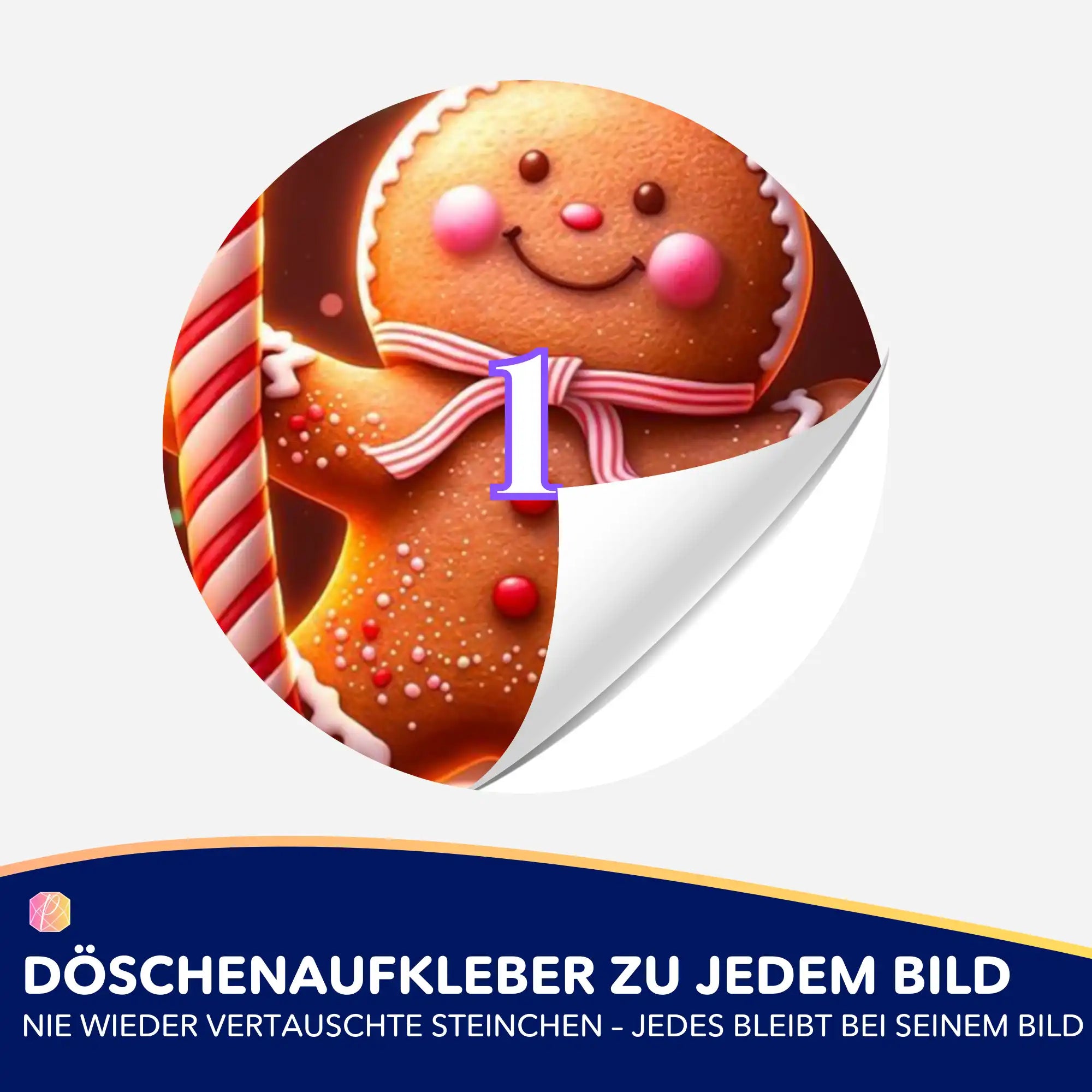 Döschenaufkleber - Lebkuchenmännchen