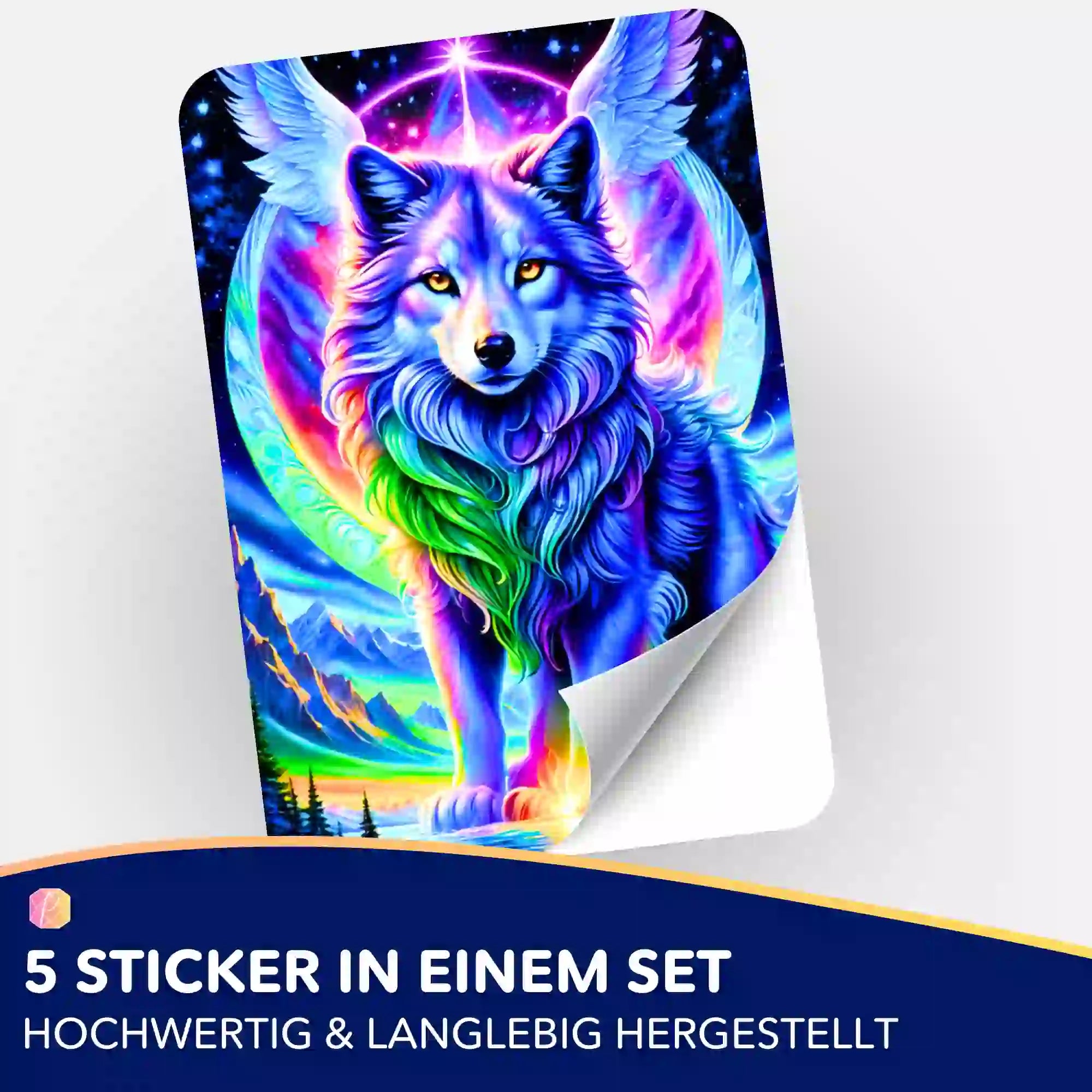Aufkleber 5er-Set - Geflügelter Wächter