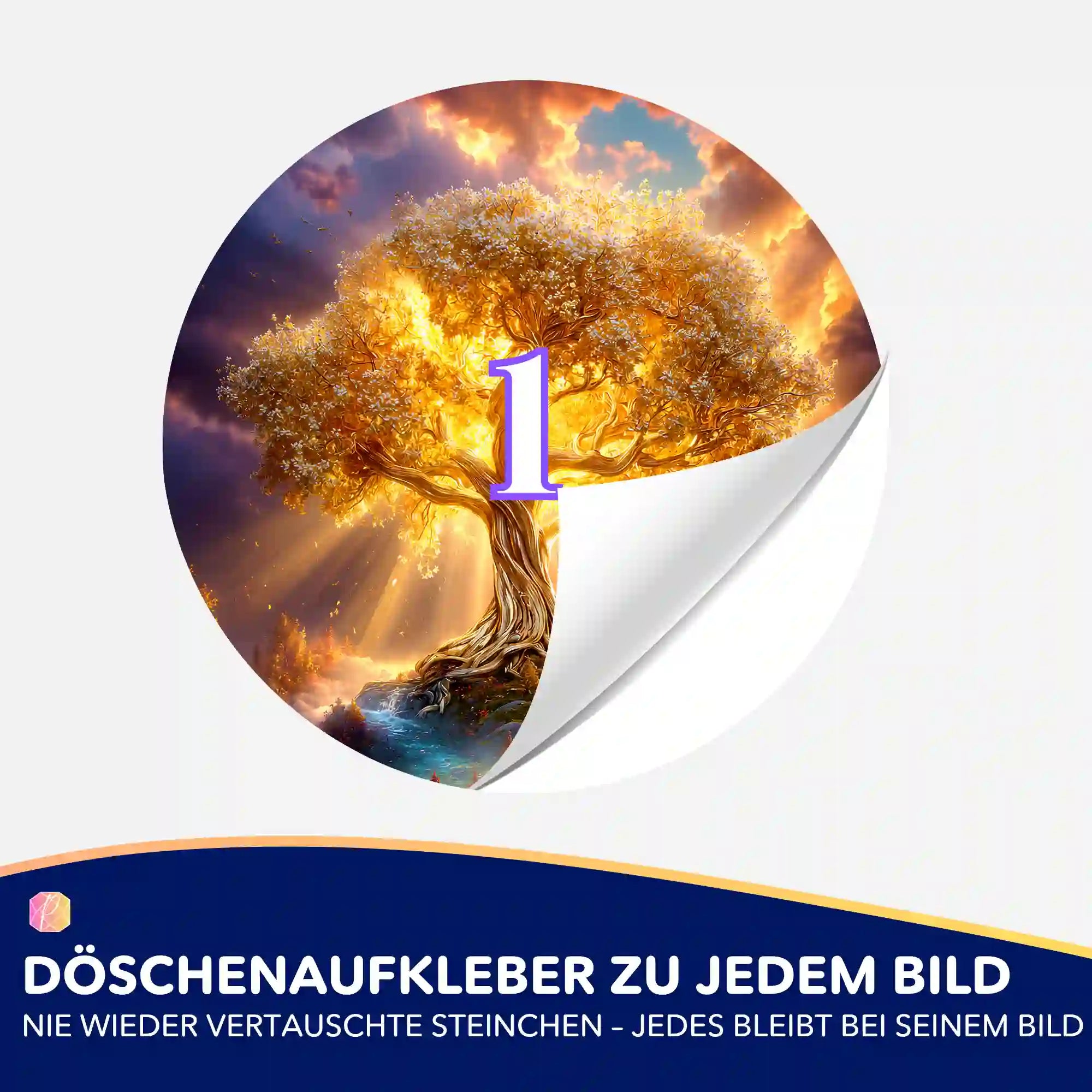 Döschenaufkleber - Der goldene Weltenbaum