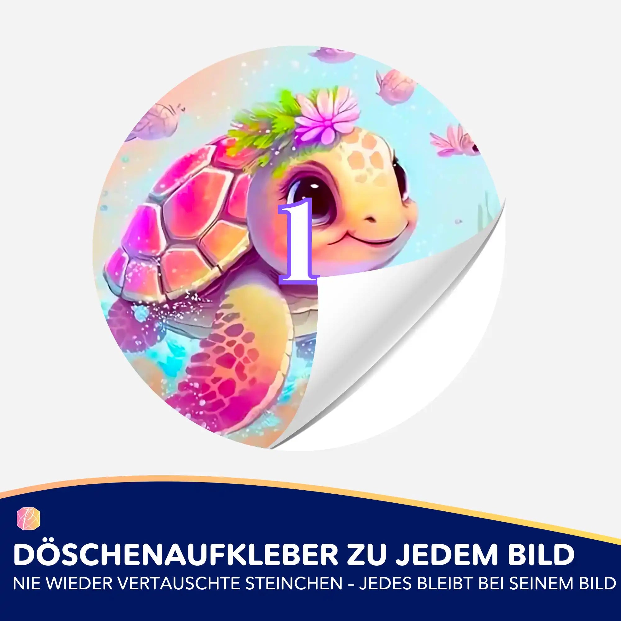 Döschenaufkleber - Schildkrötenmädchen Trudi
