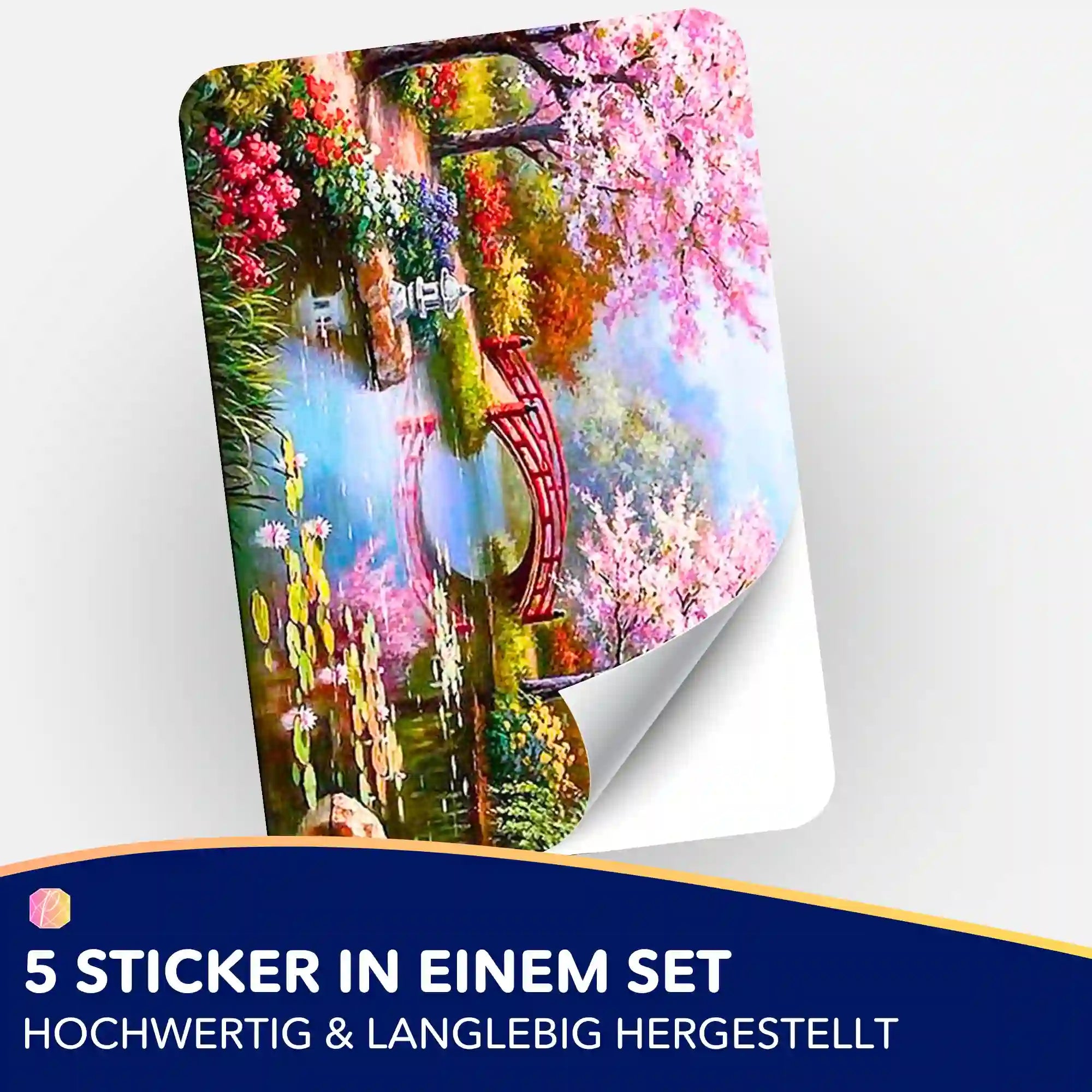 Aufkleber 5er-Set - Der chinesische Garten