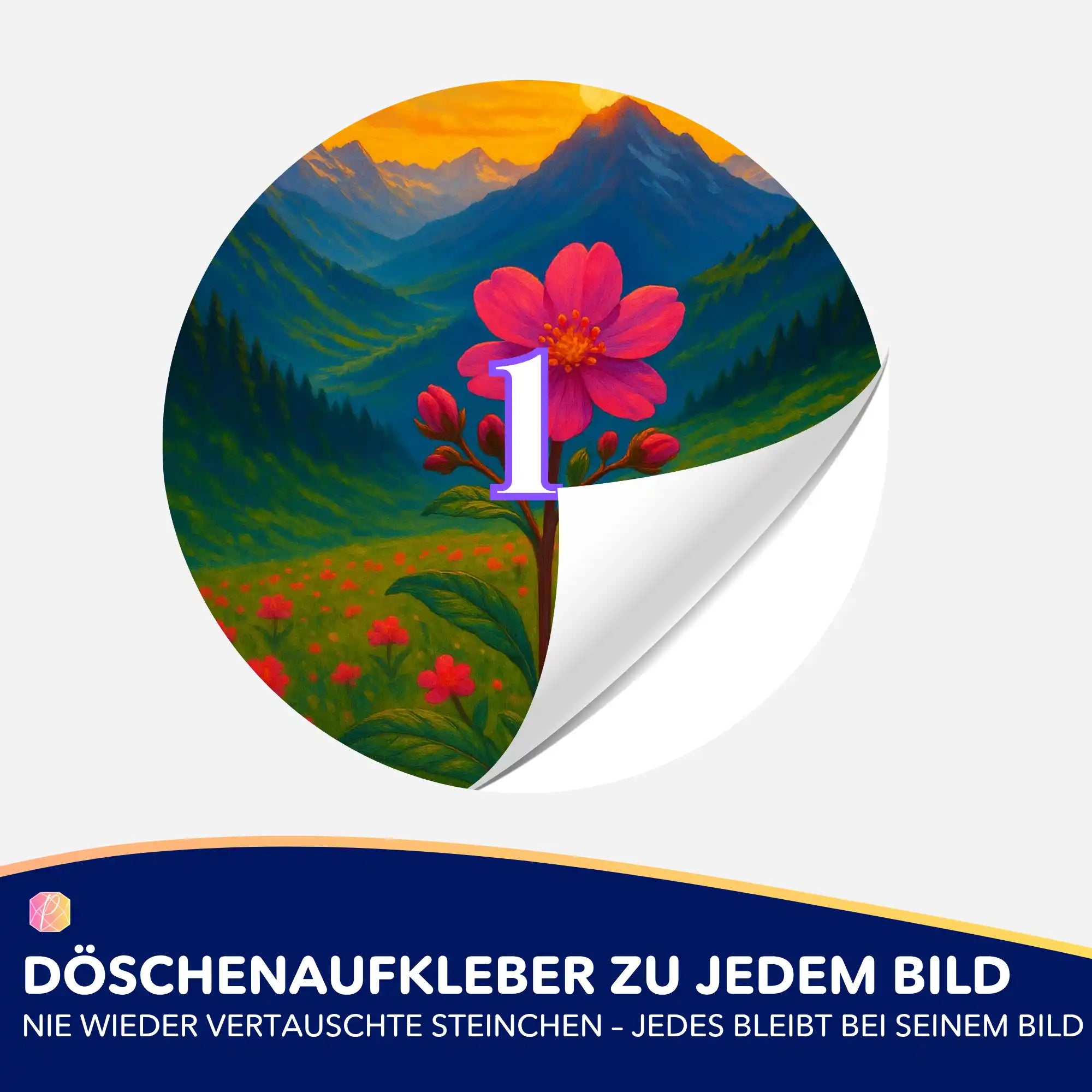 Döschenaufkleber - Jennifer Special - Gebirgsblume