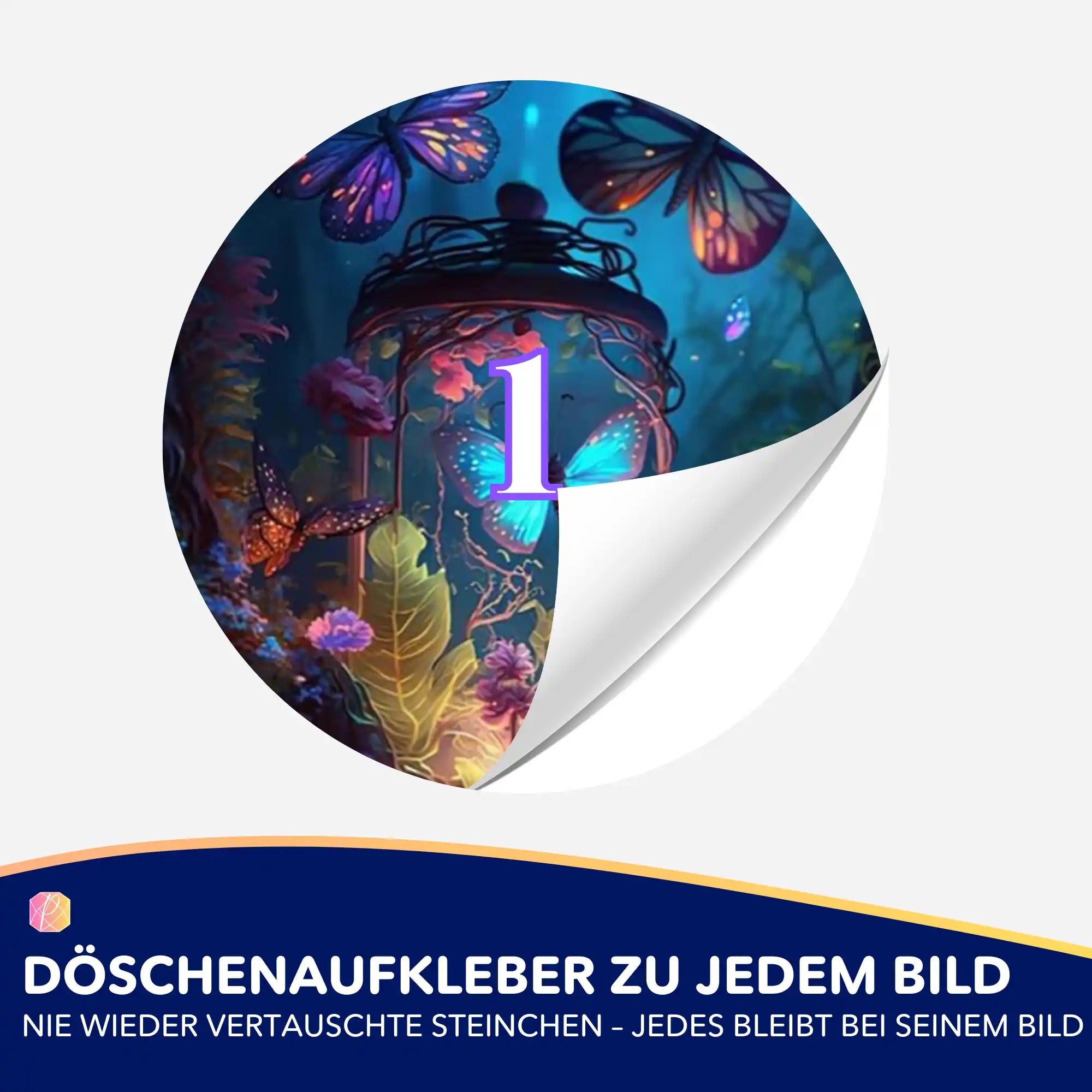 Döschenaufkleber - Nacht der Schmetterlinge